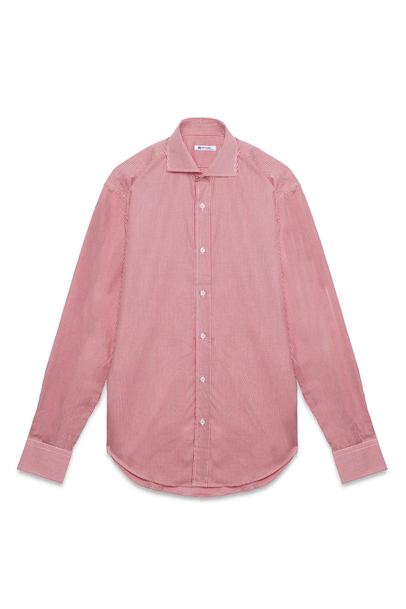Camicia Rossa Cotone Collo Francese