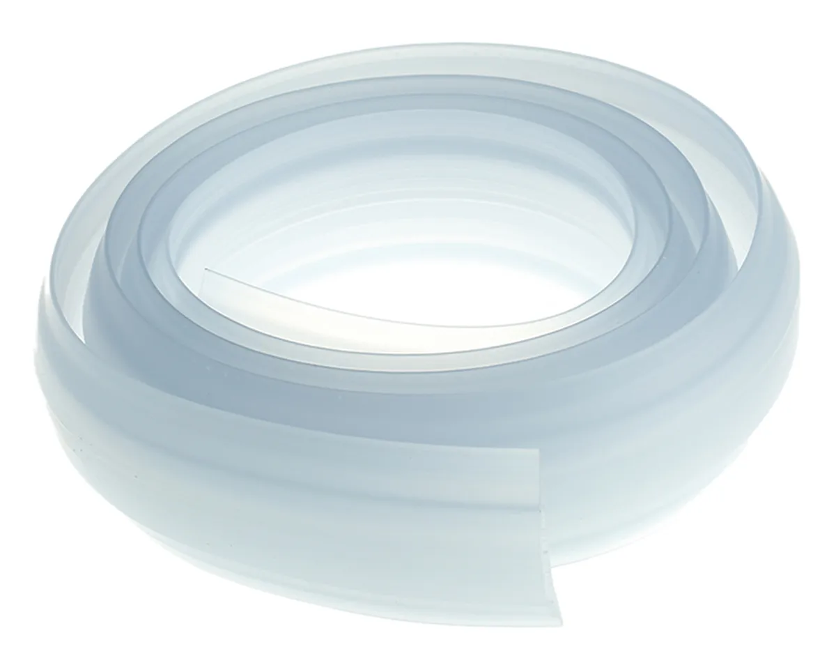 Canalina passacavi Vulcascot, colore Trasparente, Ø interno 30 x 8mm, lunghezza 3m, larghezza 83 mm