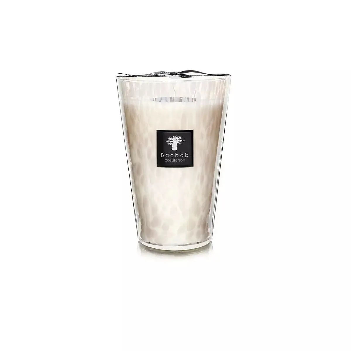 Candela Baobab Pearls White Floreale Rosa Cipria e Bianca