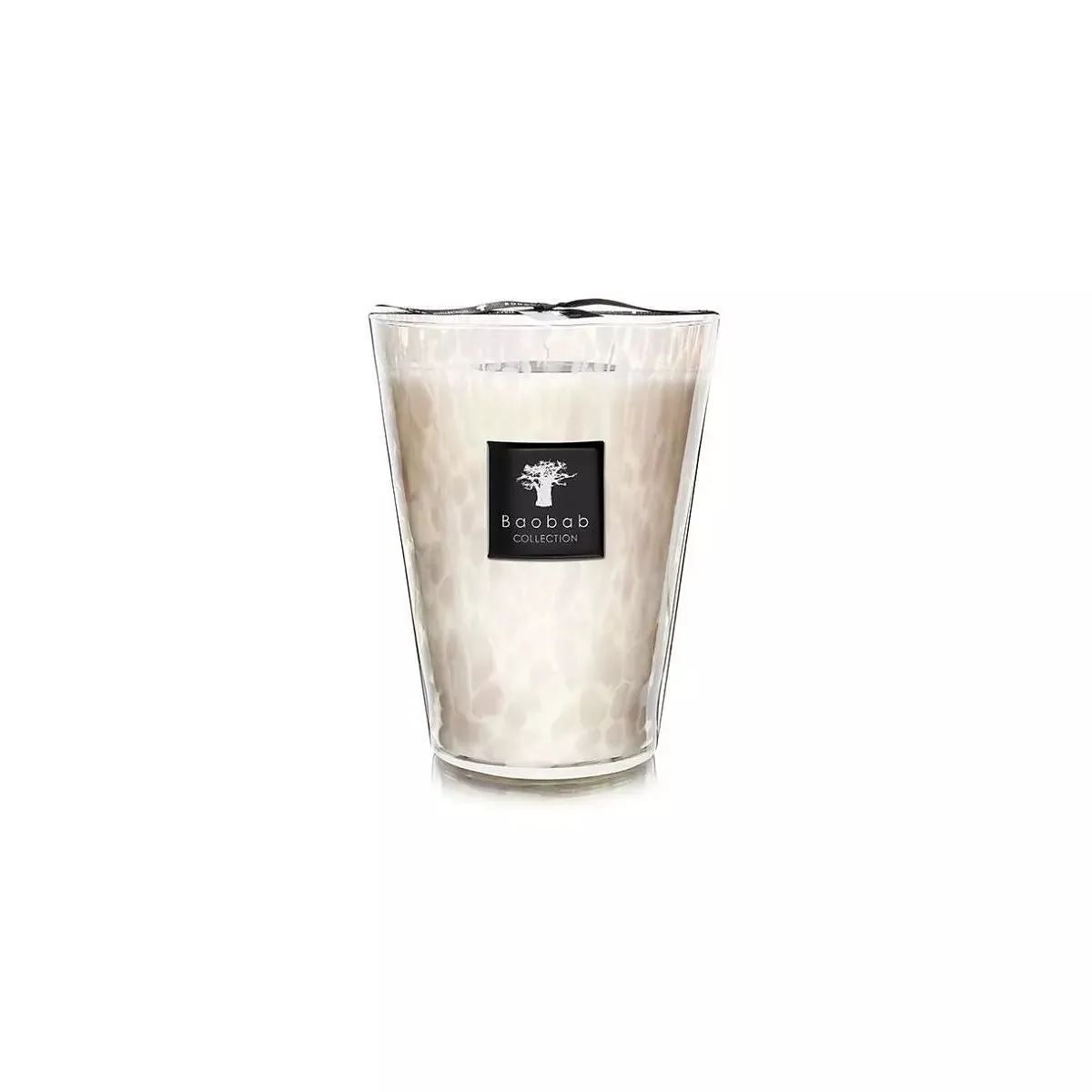 Candela Baobab Pearls White Floreale Rosa Cipria e Bianca
