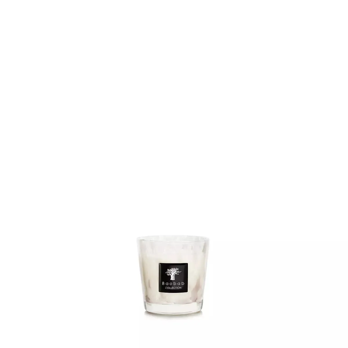 Candela Baobab Pearls White Floreale Rosa Cipria e Bianca