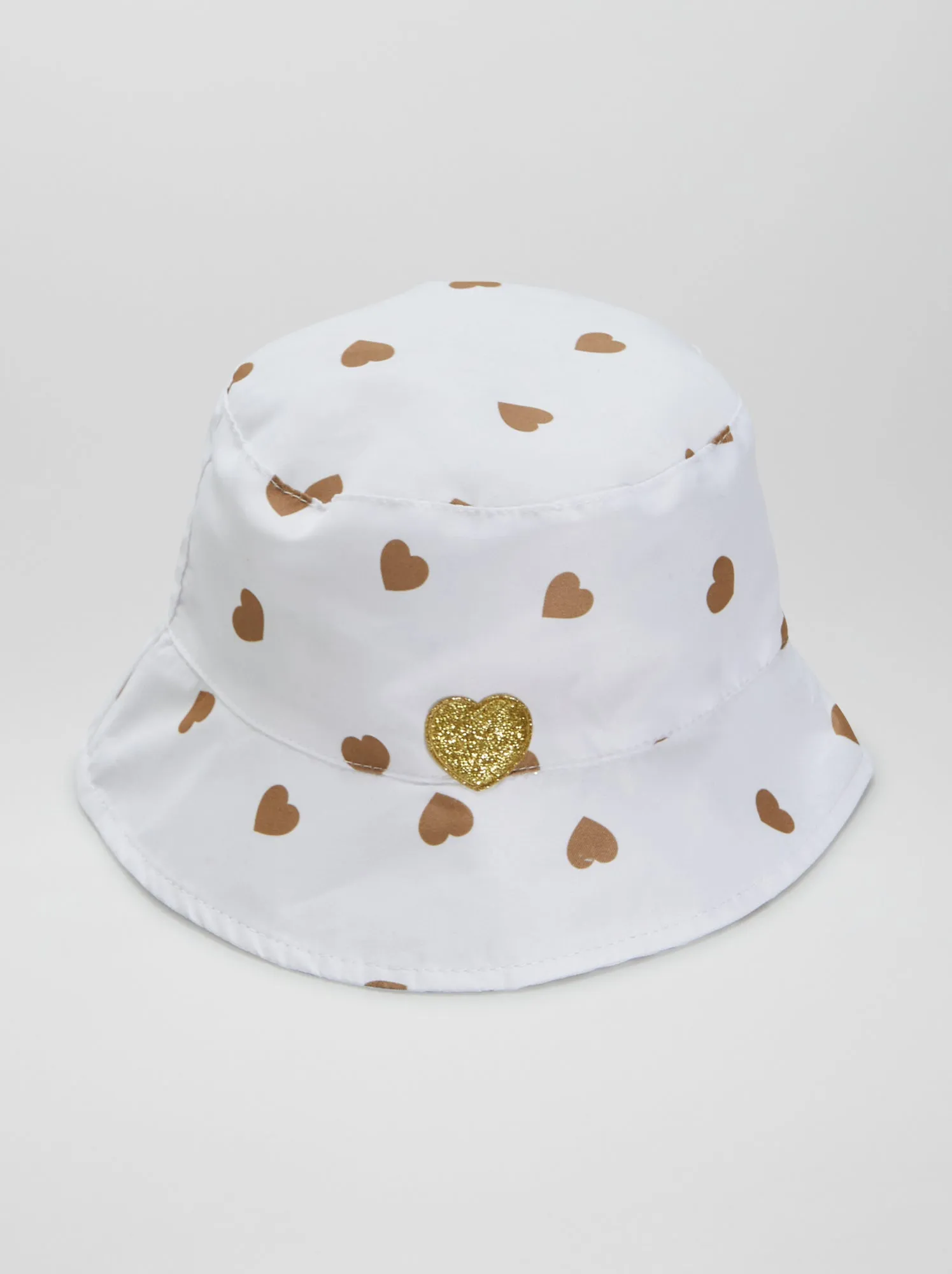 Cappellino bob bianco con cuore - bianco