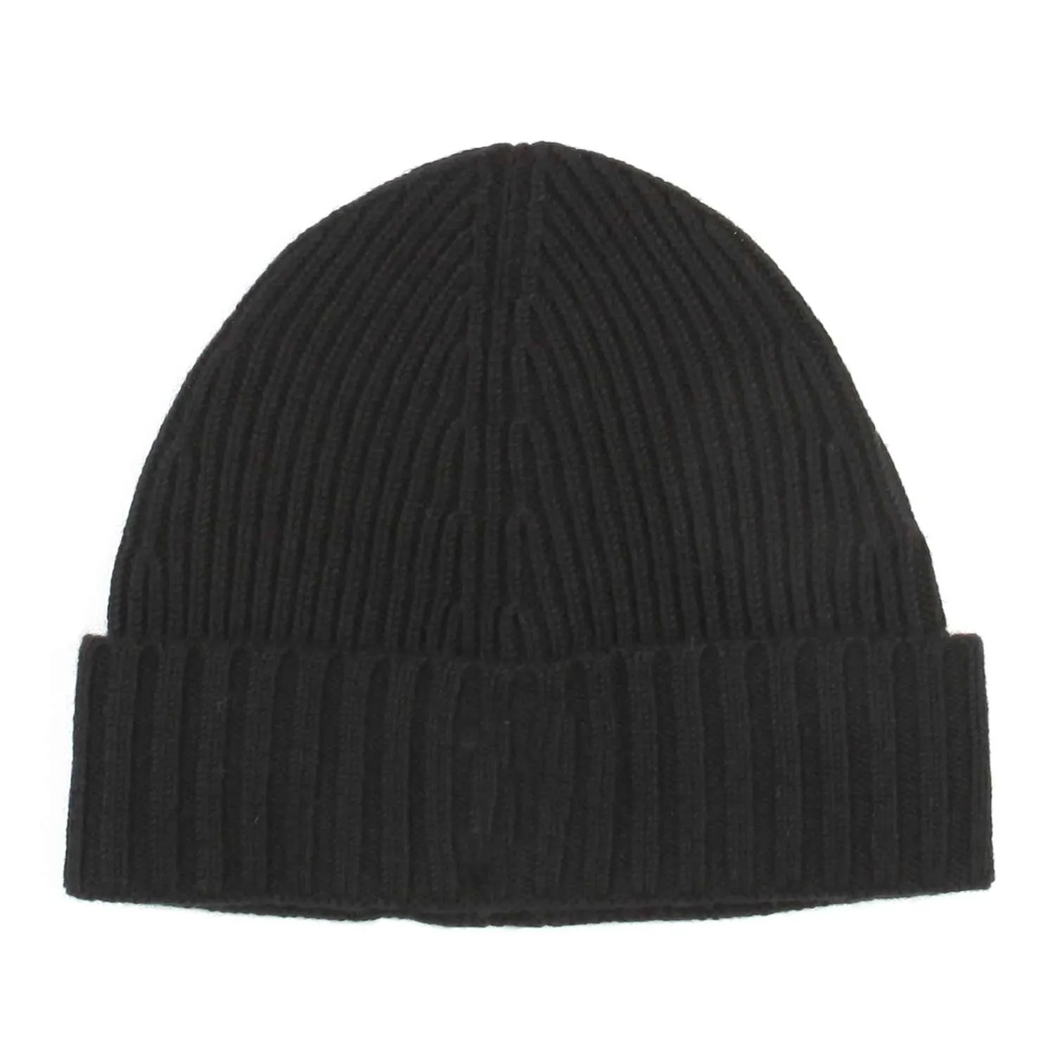Cappello Di Lana Nero A Coste Bambino E Teen