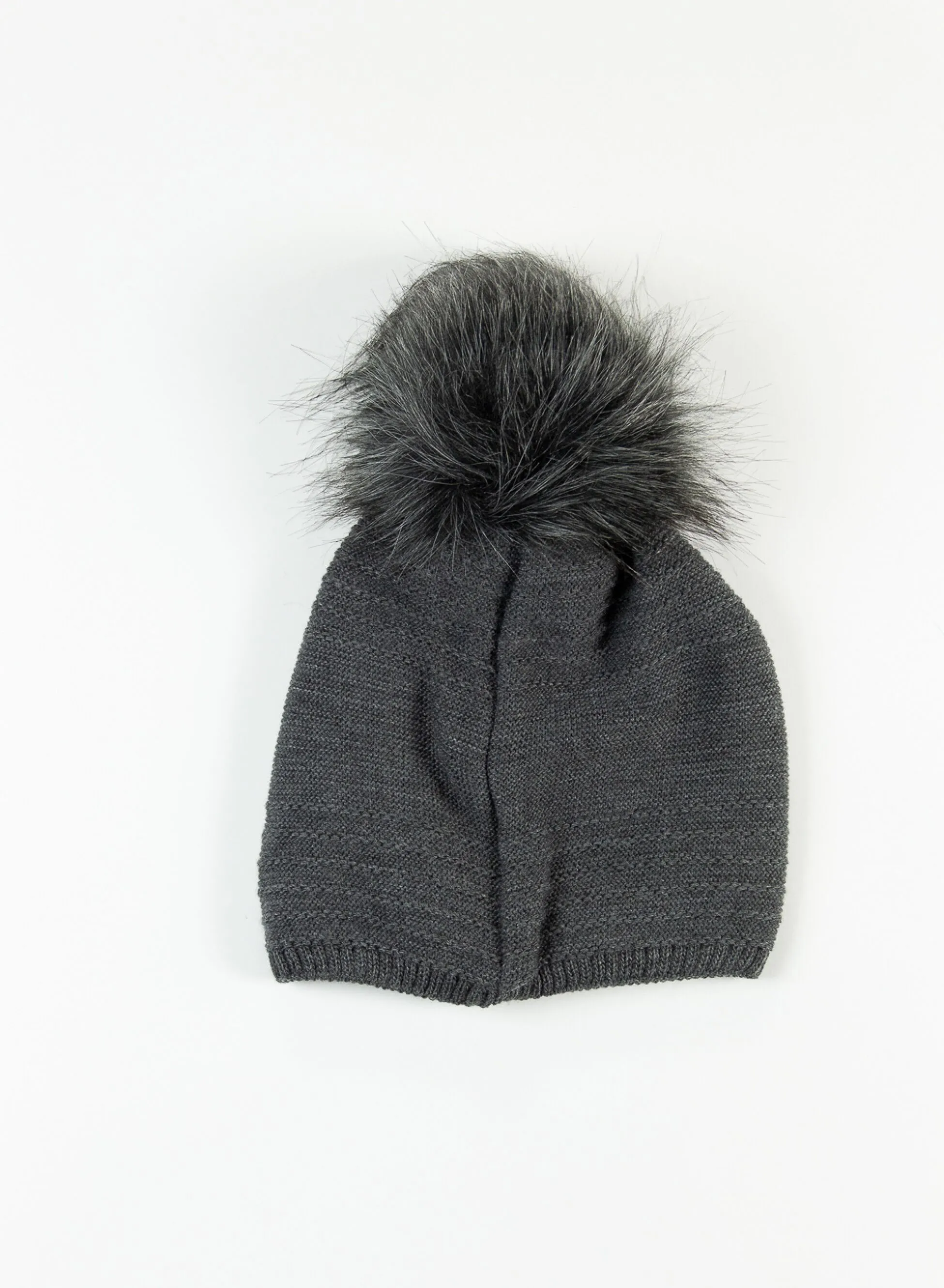 cappello rasato pon pon maglia