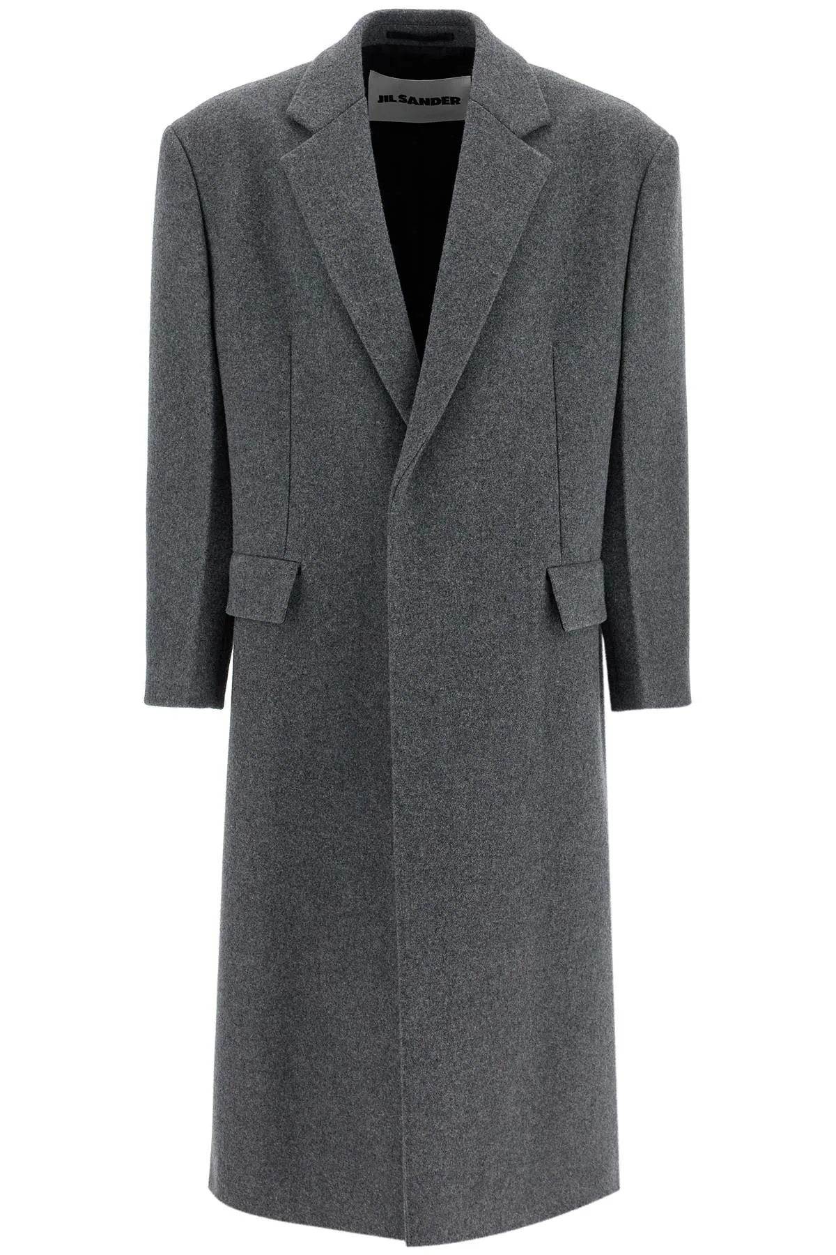 Cappotto di lana in feltro lungo Jil Sander