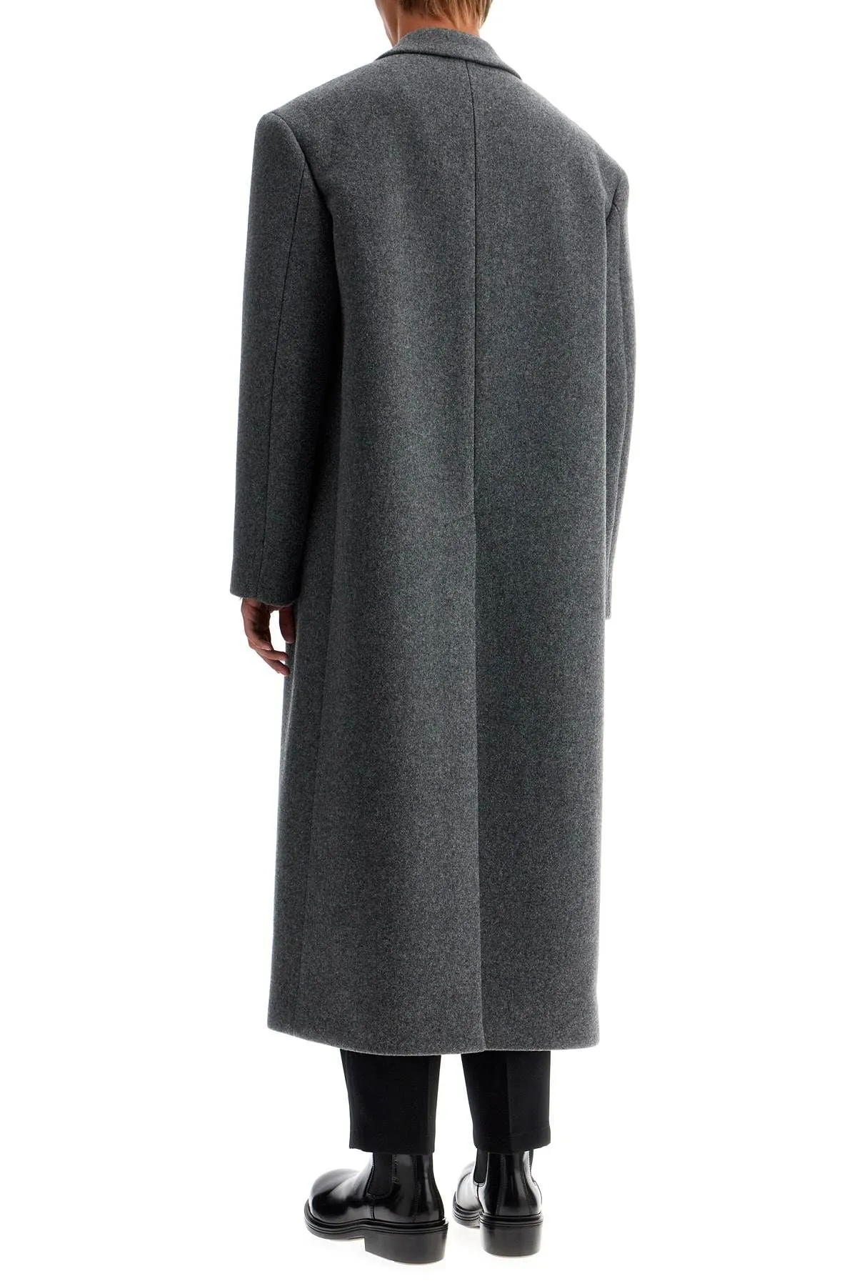 Cappotto di lana in feltro lungo Jil Sander