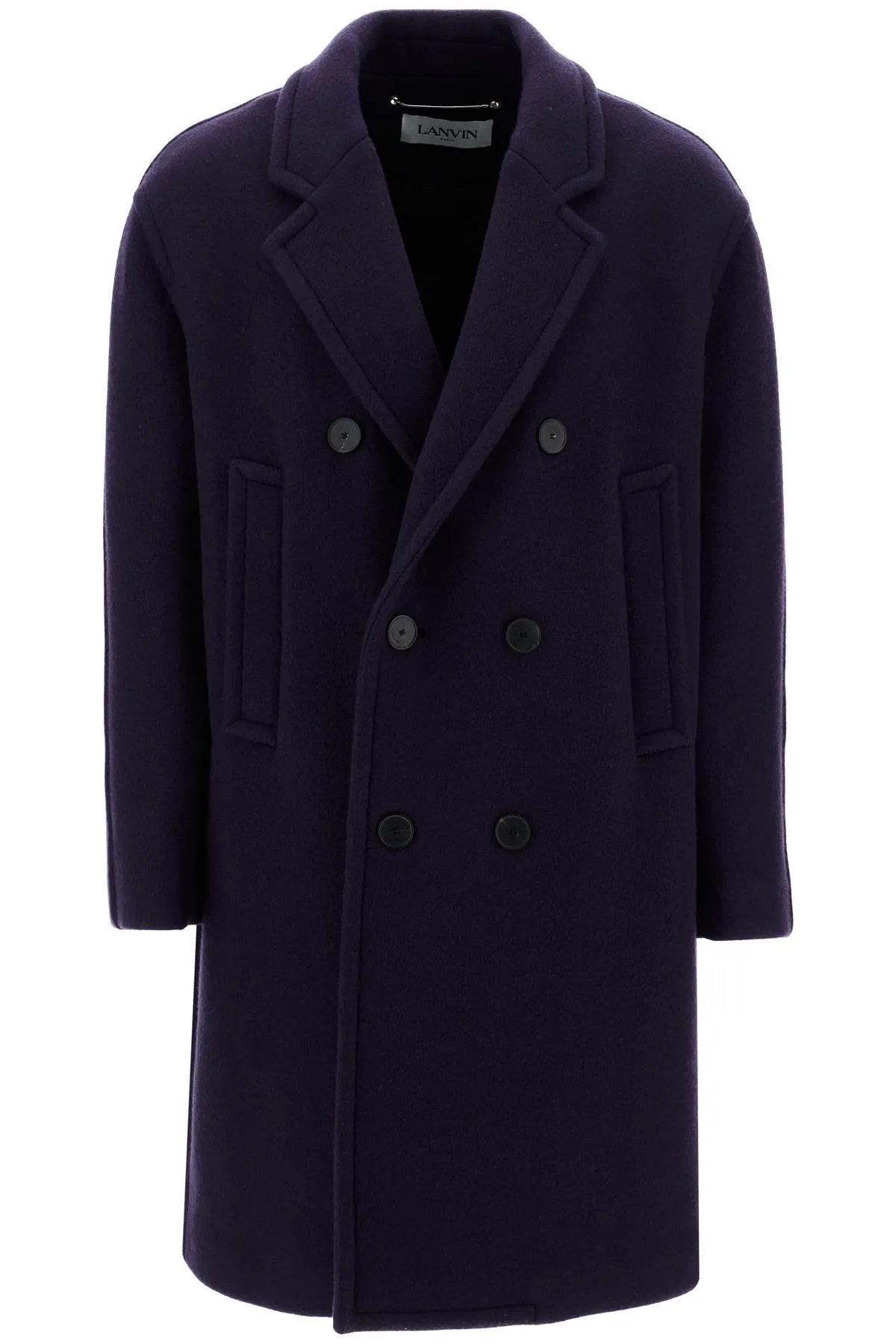 Cappotto di lana pesante a doppio petto di Lanvin