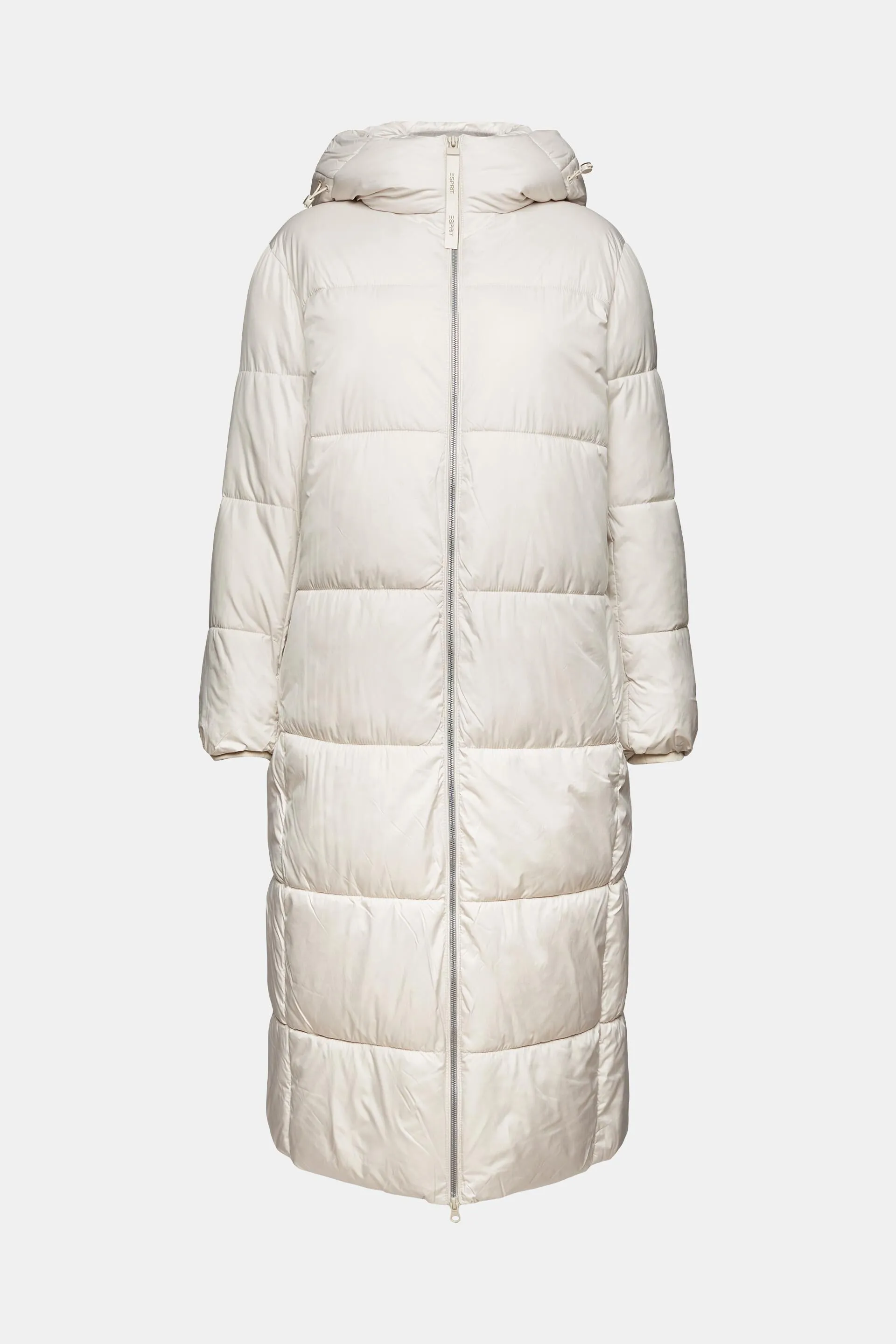 Cappotto lungo trapuntato con cappuccio
