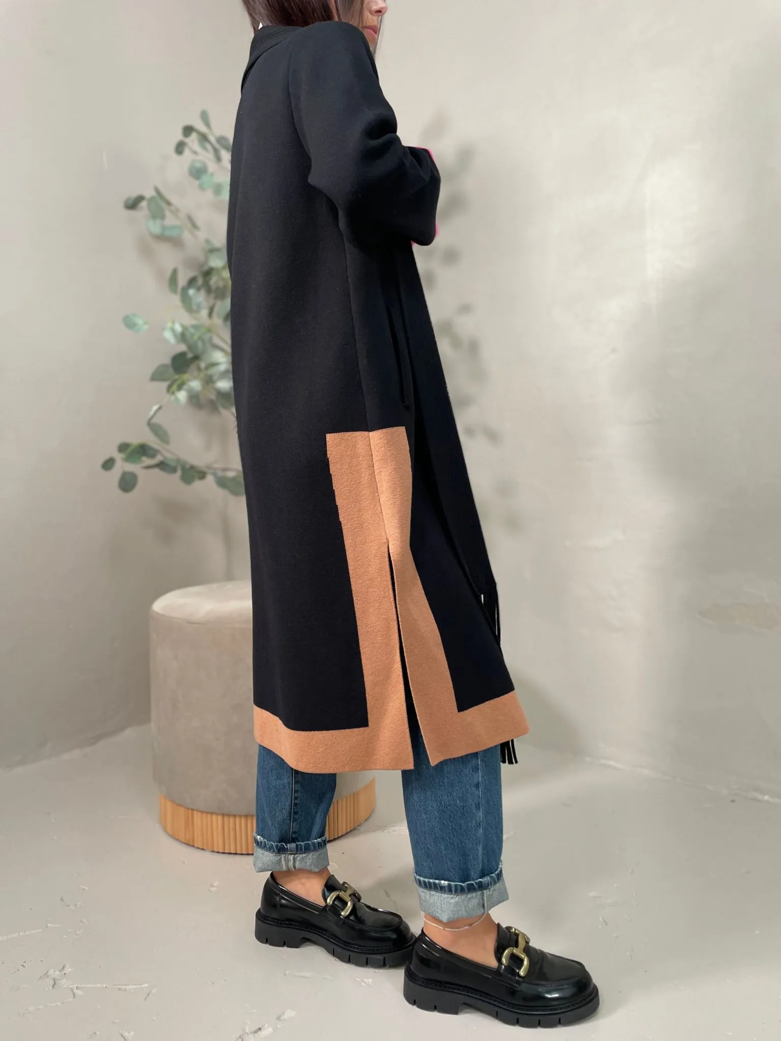 Cappotto Maglia Frangia Vicolo