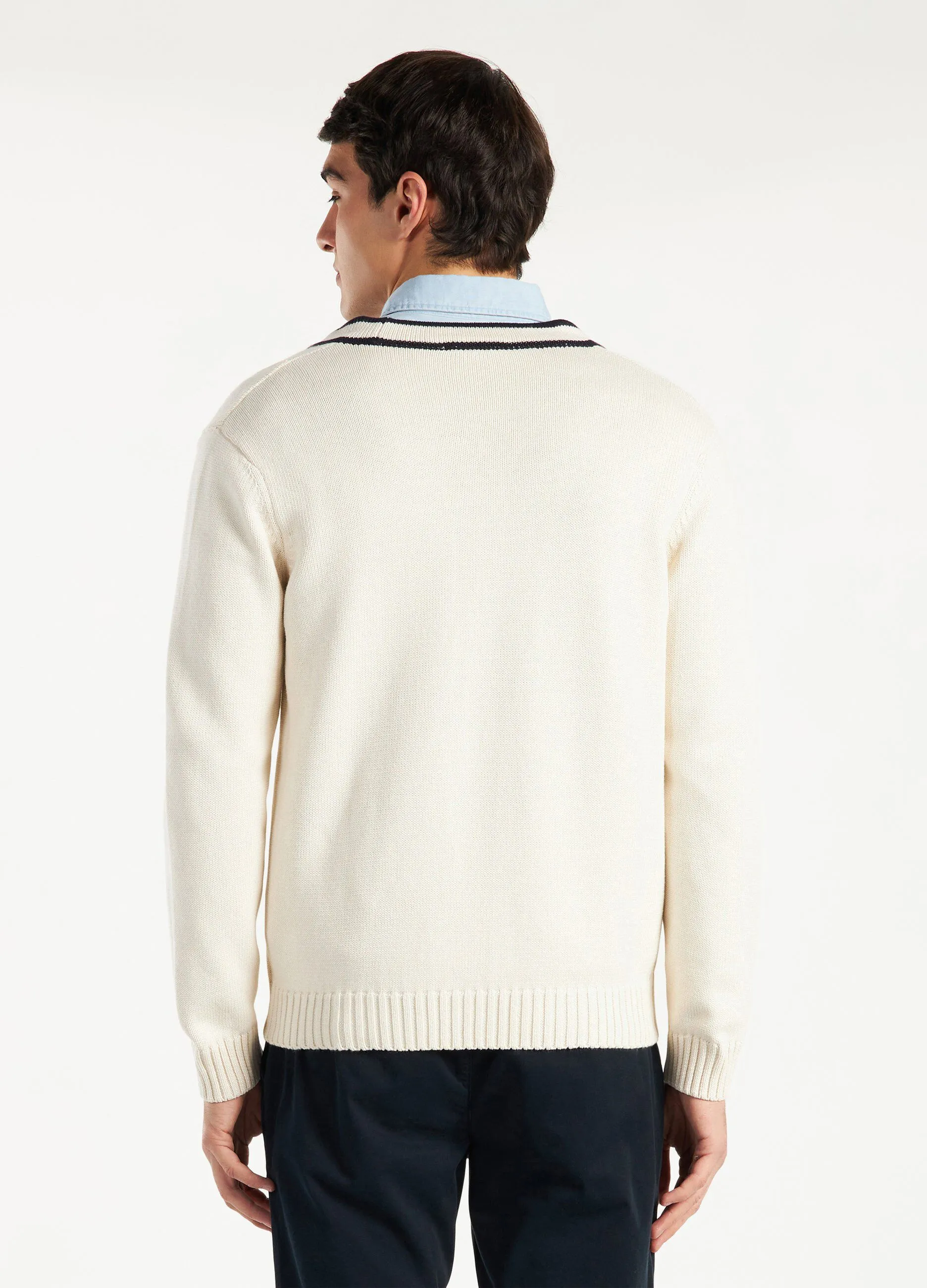 Cardigan college in tricot uomo