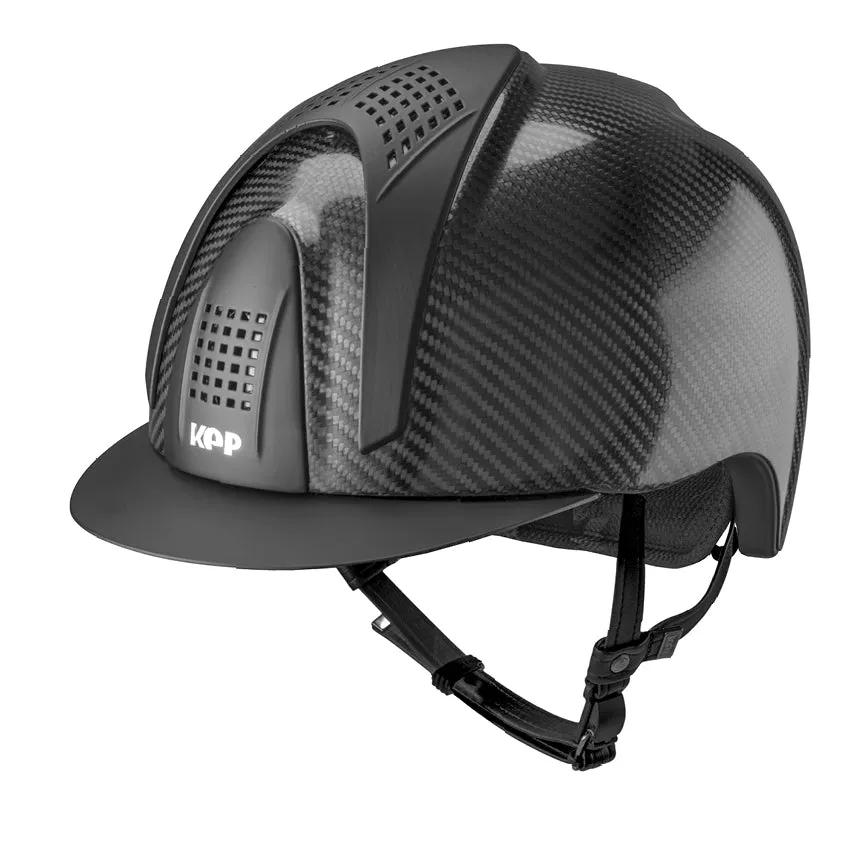Casco in carbonio E-light Nero lucido con visiera nera opaca e 3 tasselli nero opaco