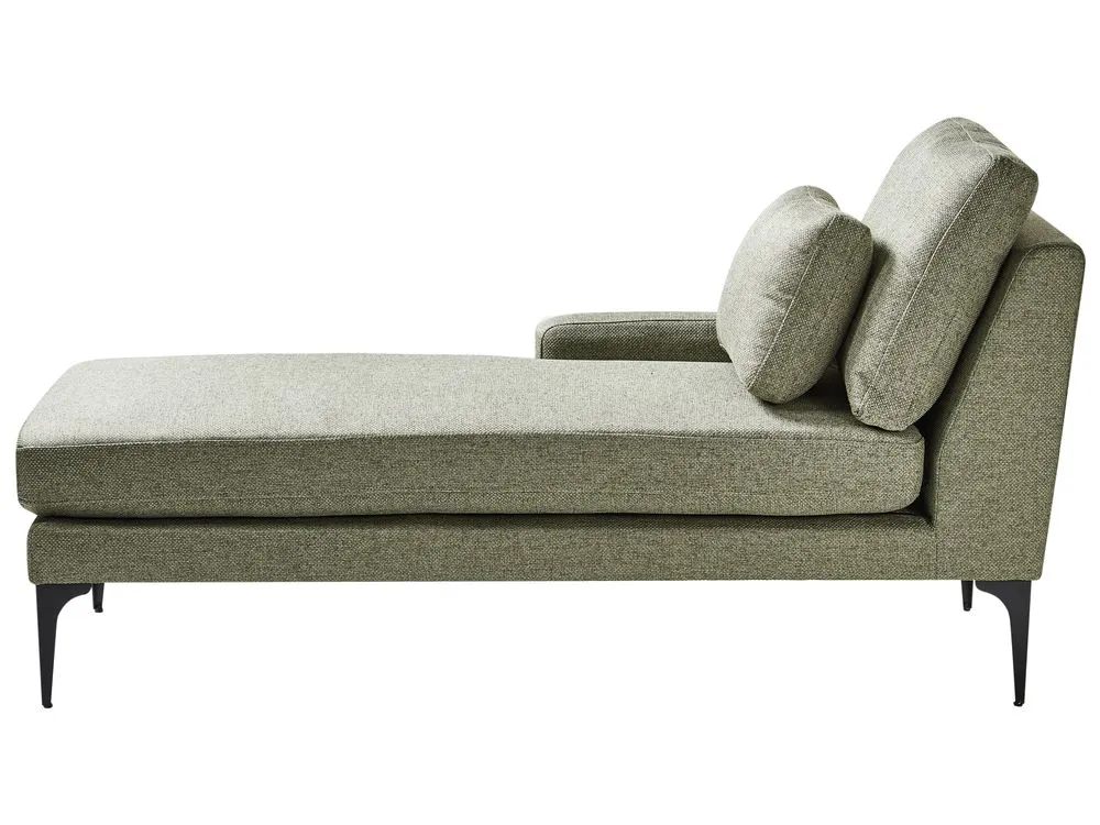 Chaise longue tessuto verde lato destro EWRON