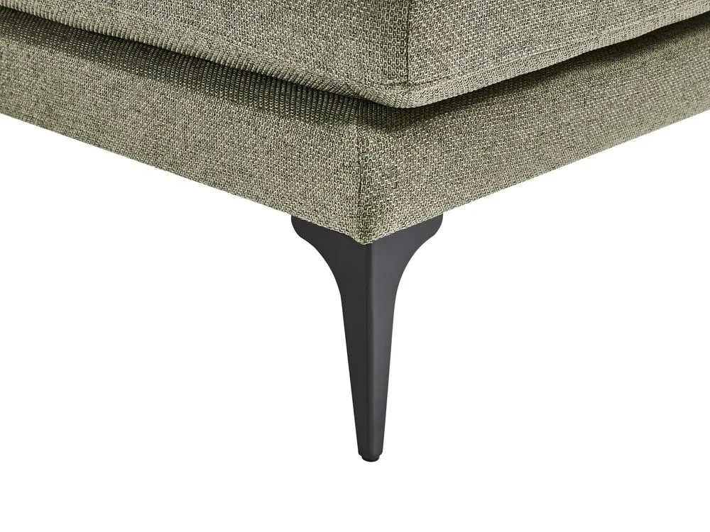 Chaise longue tessuto verde lato destro EWRON