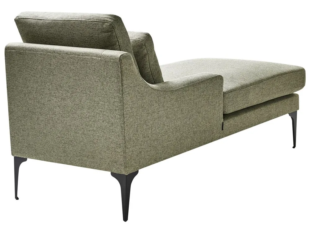 Chaise longue tessuto verde lato destro EWRON