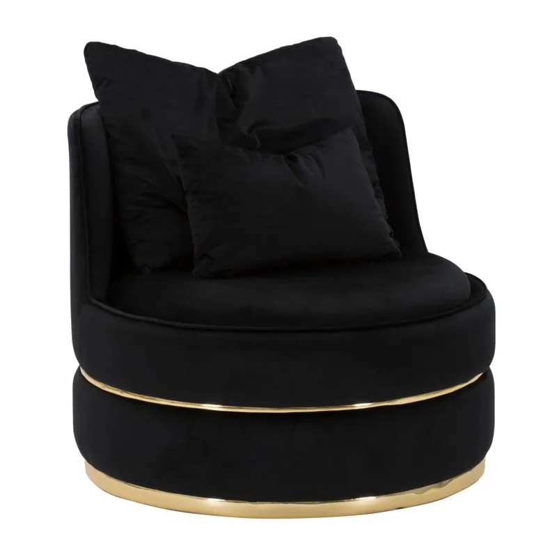 Charme 1921 Poltrona Paris Space Nero/gold cm ã˜ 84x72