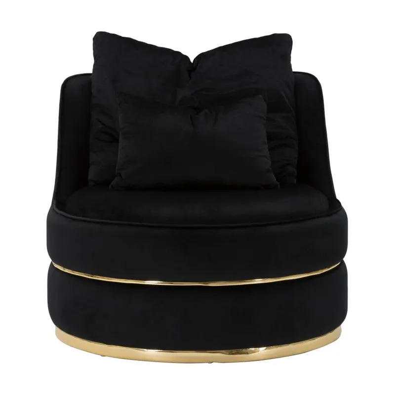 Charme 1921 Poltrona Paris Space Nero/gold cm ã˜ 84x72