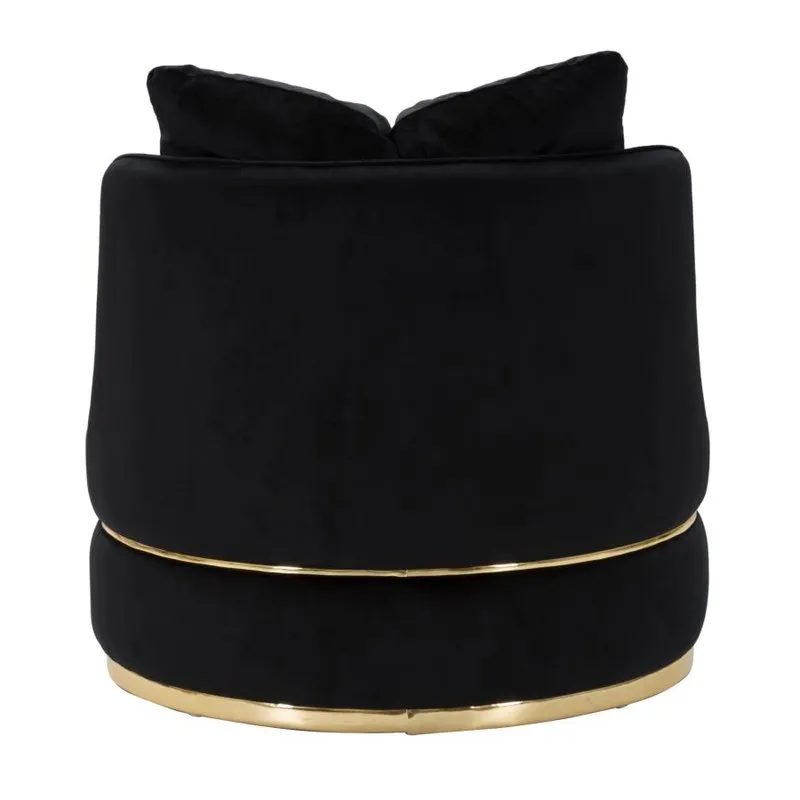 Charme 1921 Poltrona Paris Space Nero/gold cm ã˜ 84x72