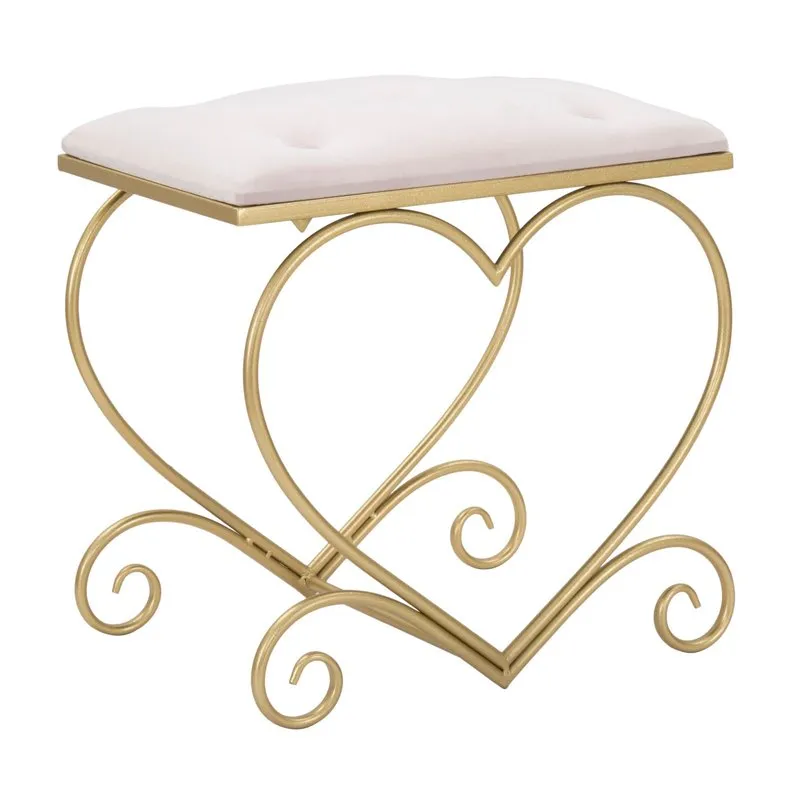 Charme 1921 Sgabello Heart Rosa cm 50x37,5x51,5