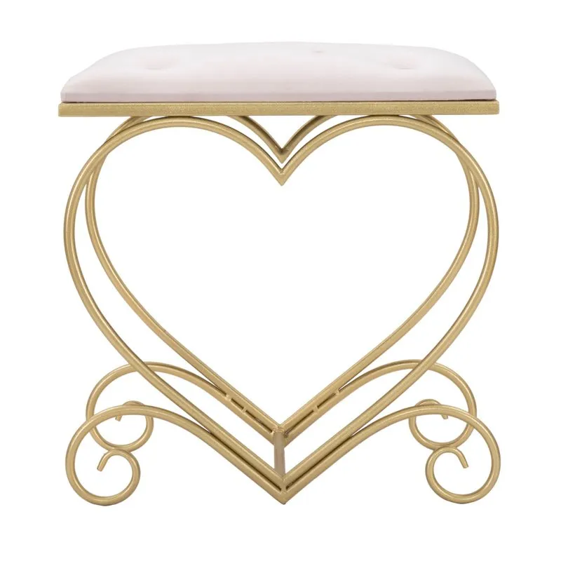 Charme 1921 Sgabello Heart Rosa cm 50x37,5x51,5
