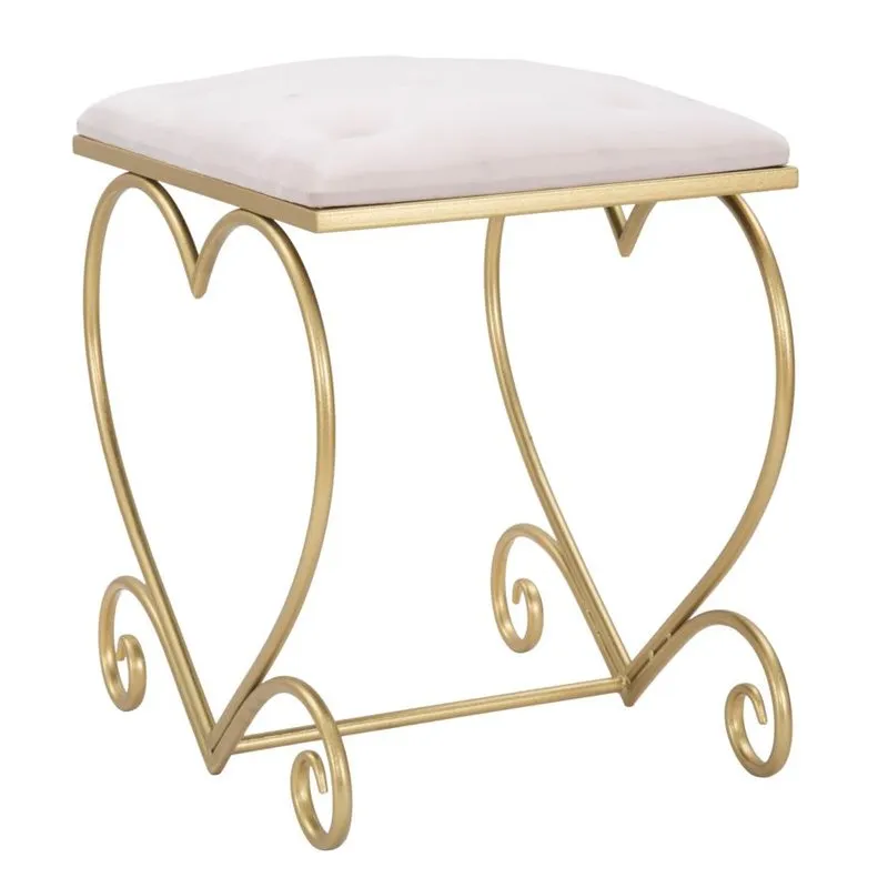 Charme 1921 Sgabello Heart Rosa cm 50x37,5x51,5