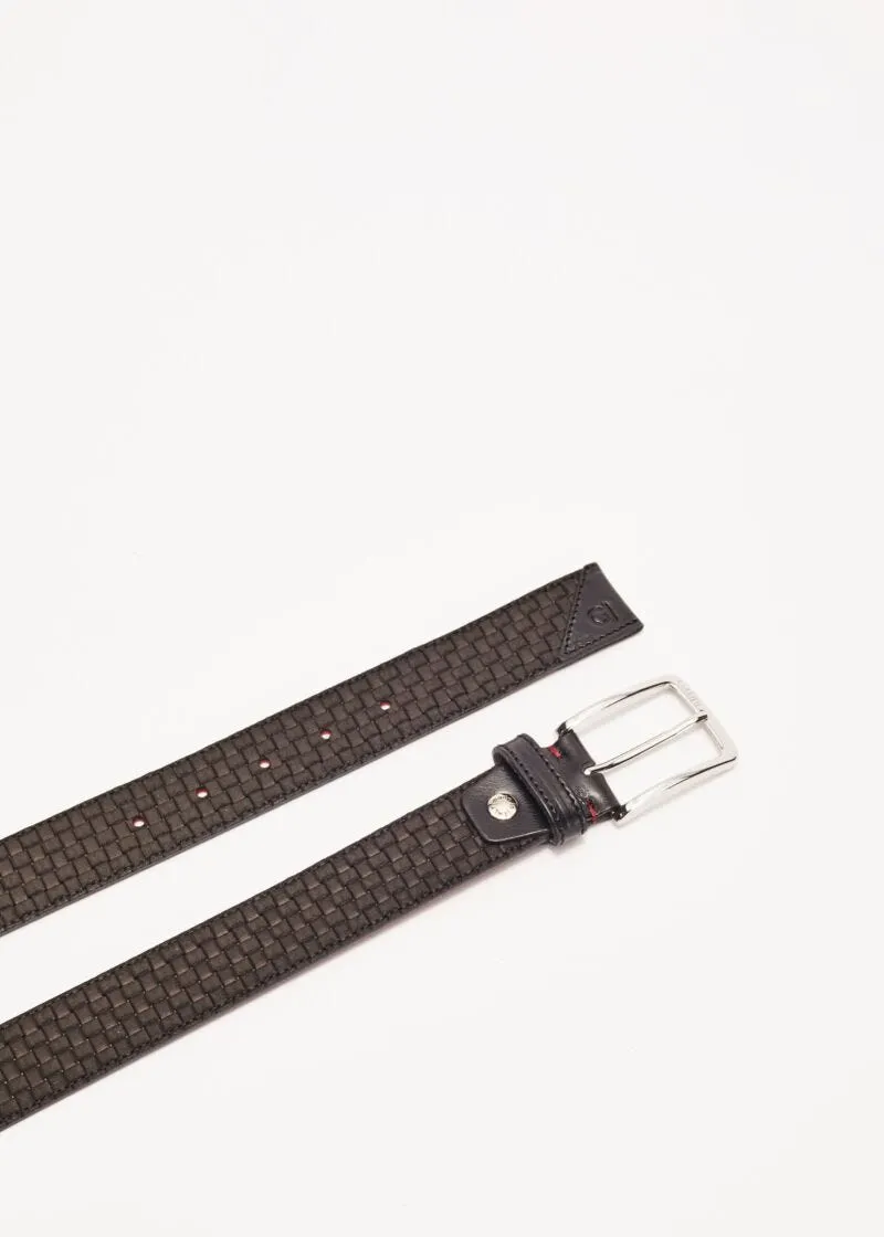 Cintura in cuoio stampato
