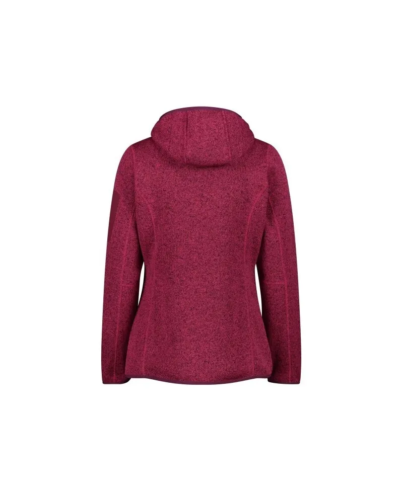 CMP Pile da donna knit-tech mélange con cappuccio