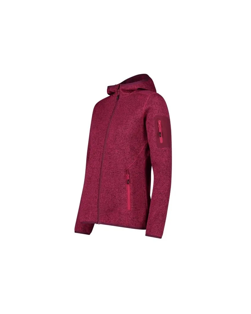 CMP Pile da donna knit-tech mélange con cappuccio
