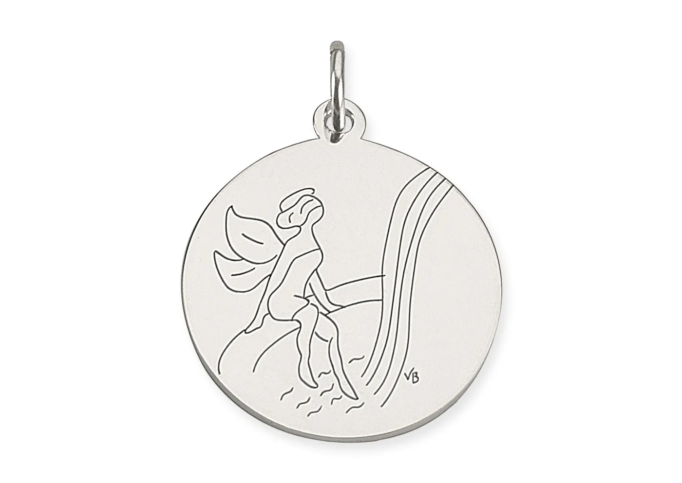 COLLANA CORDINO BIANCO CON ANGELO
