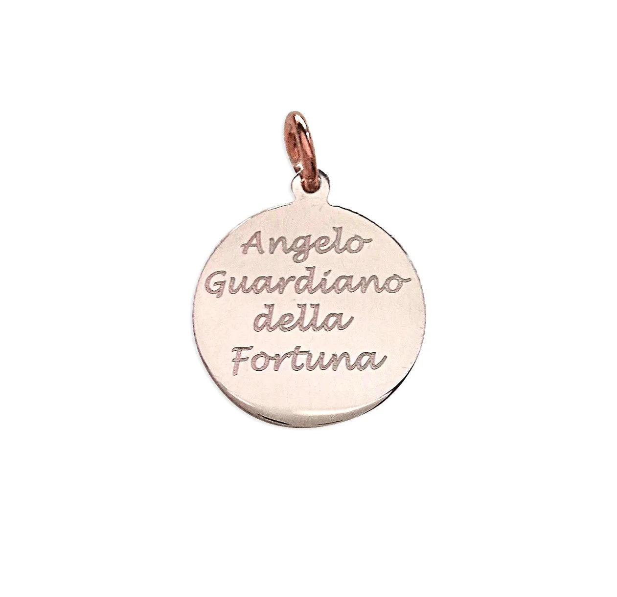COLLANA CORDINO BIANCO CON ANGELO