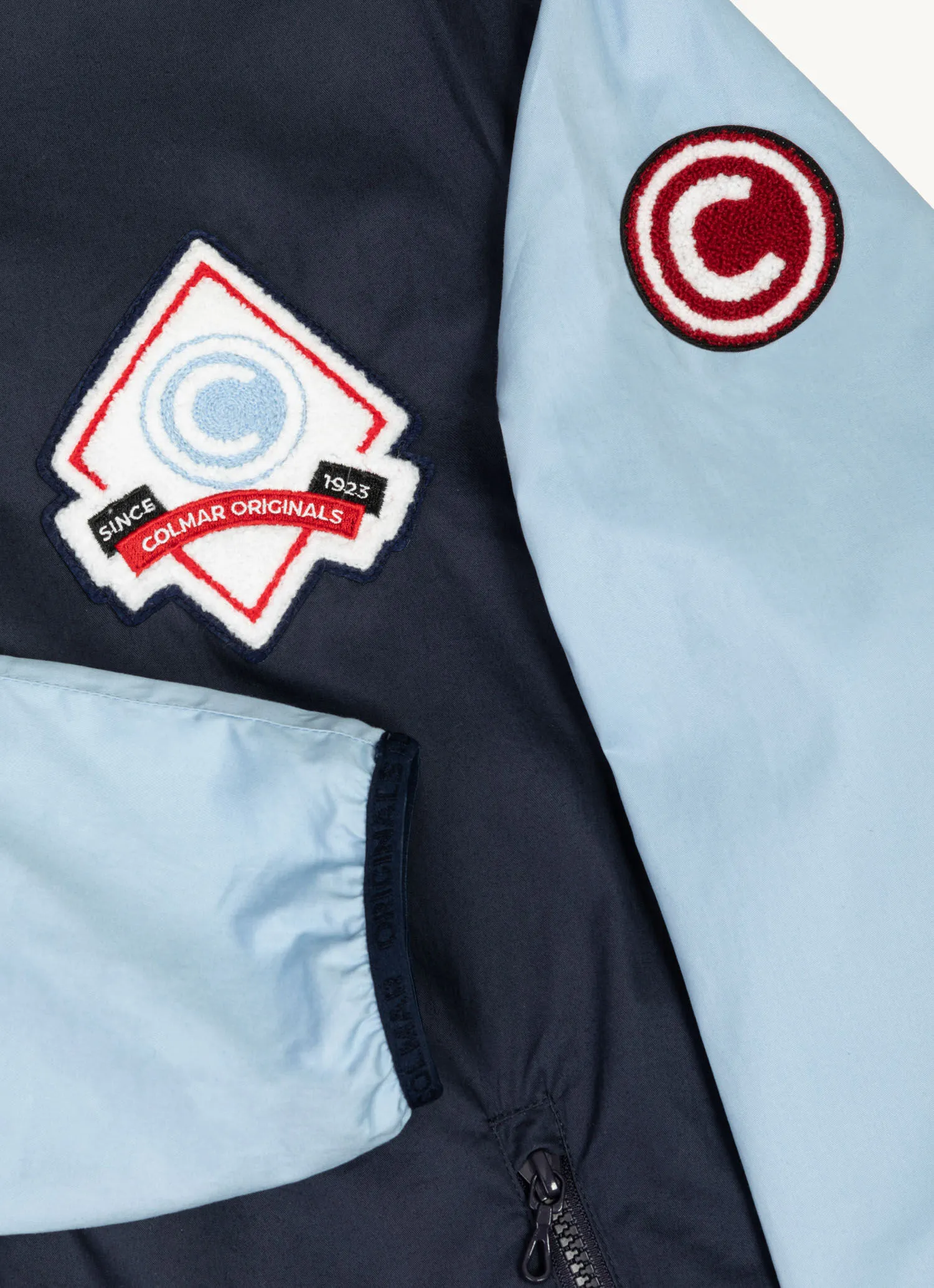 Colour block Varsity cotton jacket