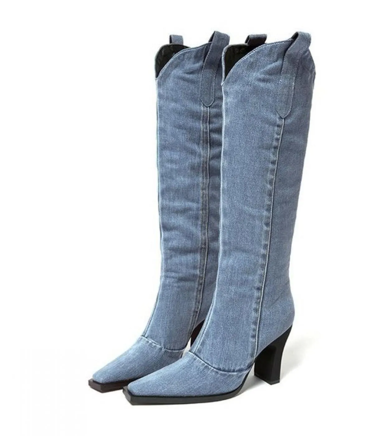 Comemore Womens Autumn Western Cowboy Boot Pointed Knee High Boots Female Women Shoes Knight Booties Woman Winter 2022