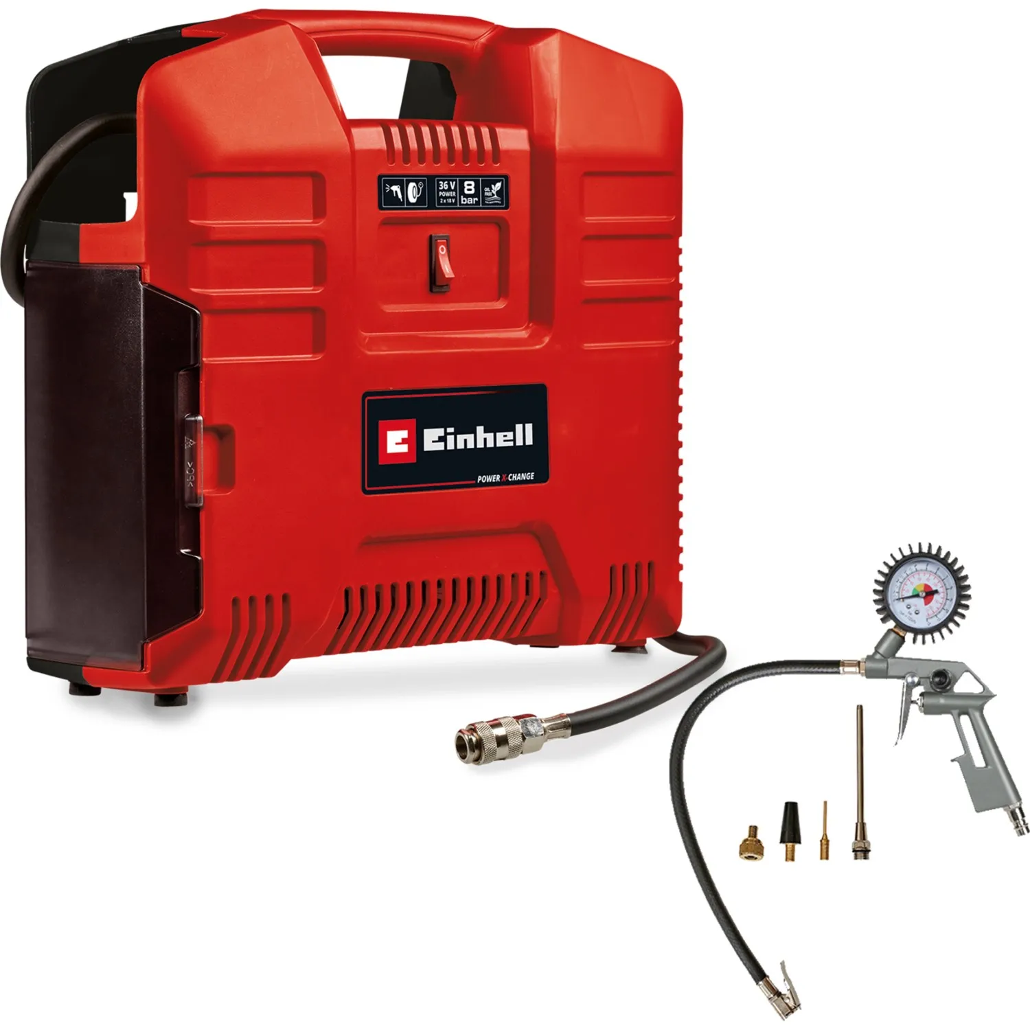 Compressore portatile a batteria Einhell Power X-Change TE-AC 36/8 Li OF Solo