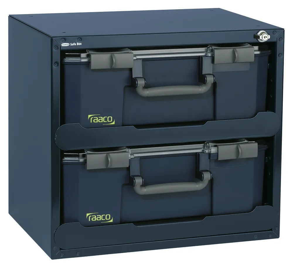 Contenitore modulare Raaco in PC, PP, acciaio, 403mm x 451mm x 330mm, Coperchio trasparente