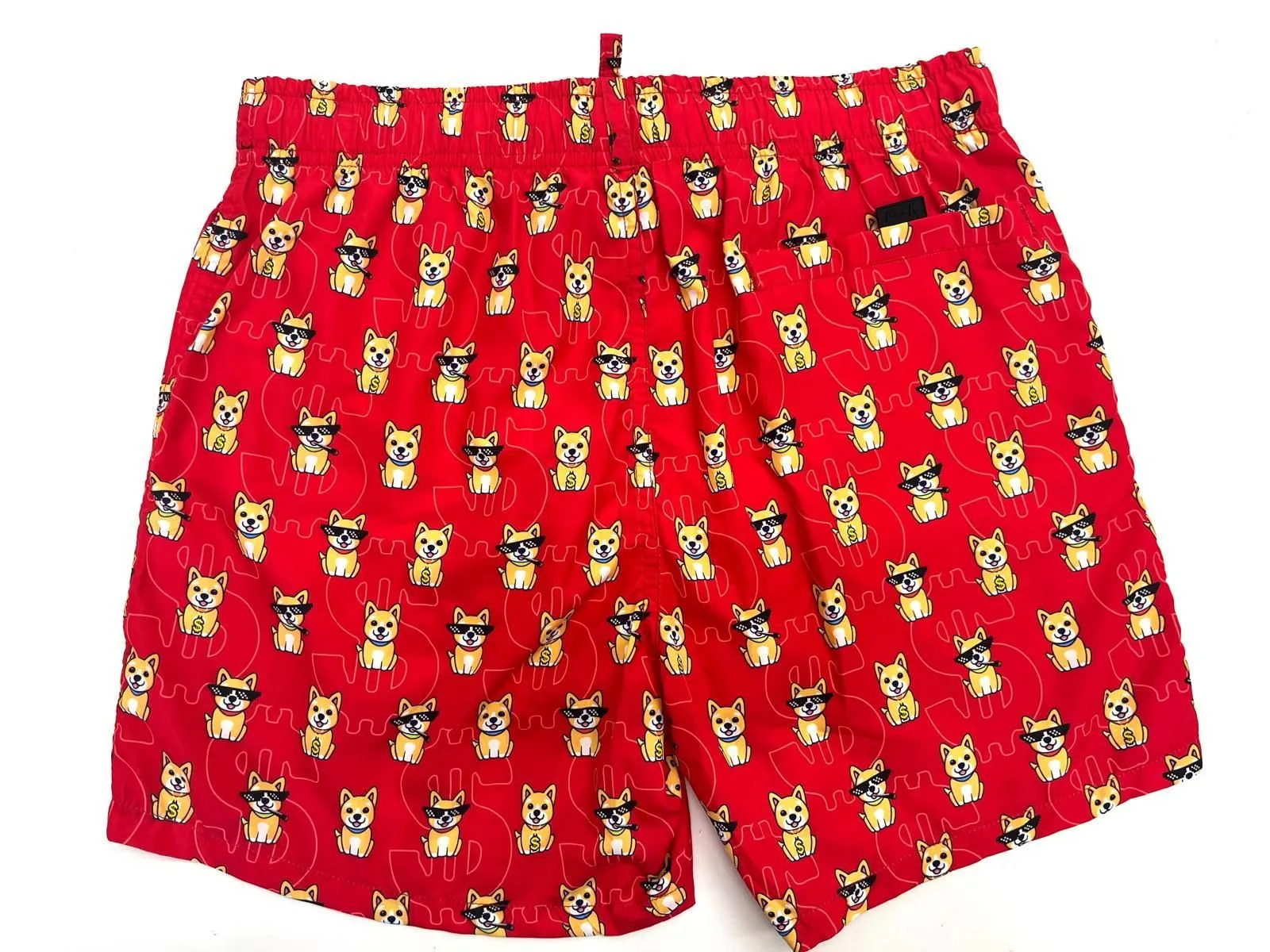 COSTUME ROSSO IN TECHNO STAMPATO