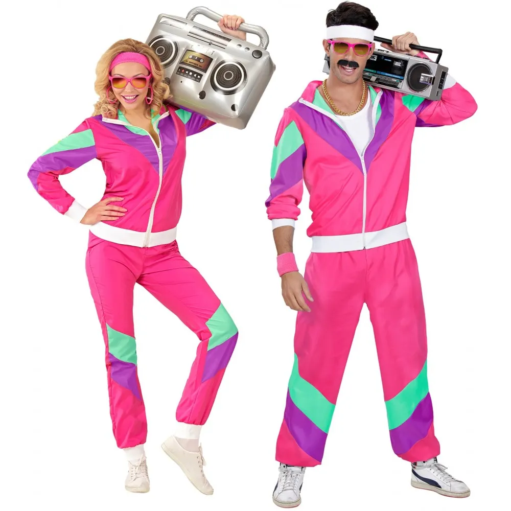 Costume Tuta Anni 80 Unisex per Feste a Tema, Taglia XL, Adulto