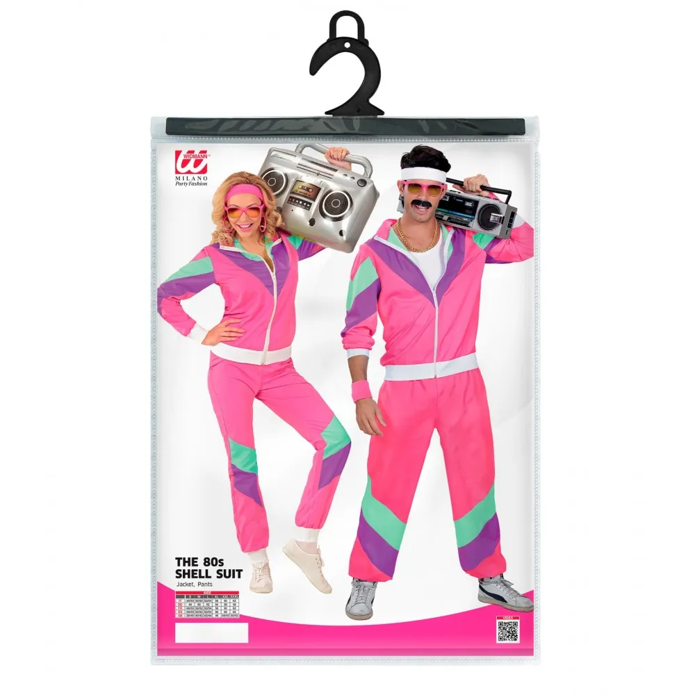 Costume Tuta Anni 80 Unisex per Feste a Tema, Taglia XL, Adulto