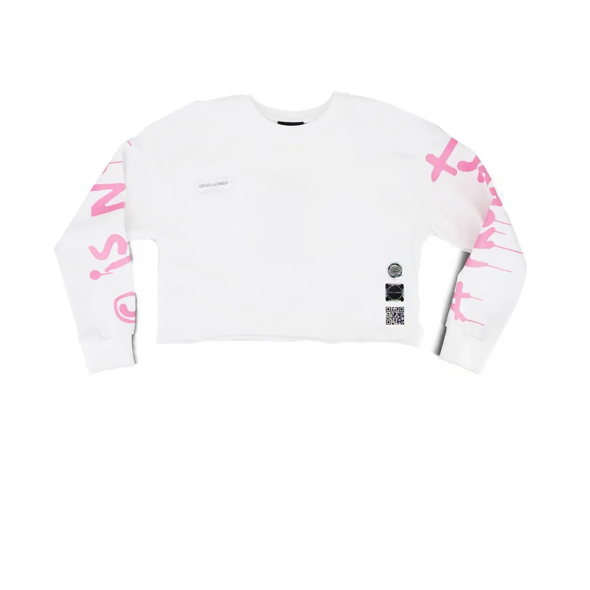 Cropped Hoodie, Bianco