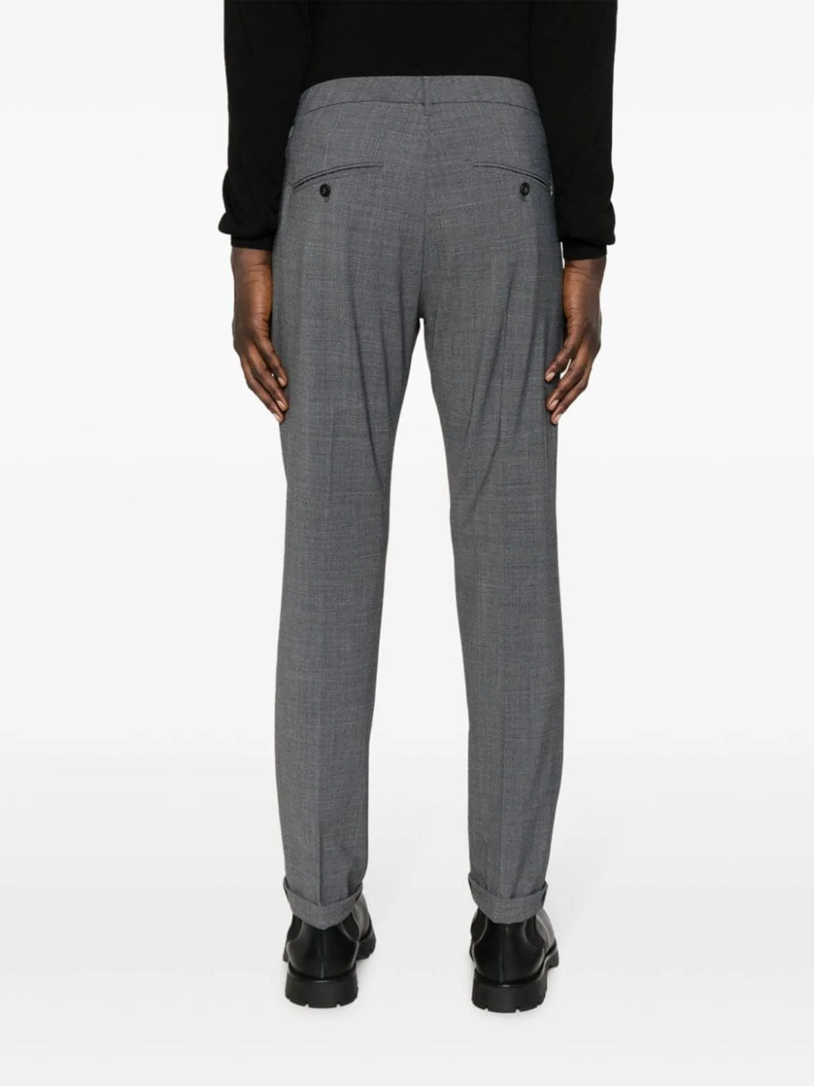 DONDUP Abbigliamento,Pantaloni Chino Gaubert in cotone grigio antracite 