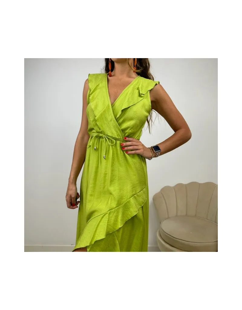 DRESS MIRIAM LIME