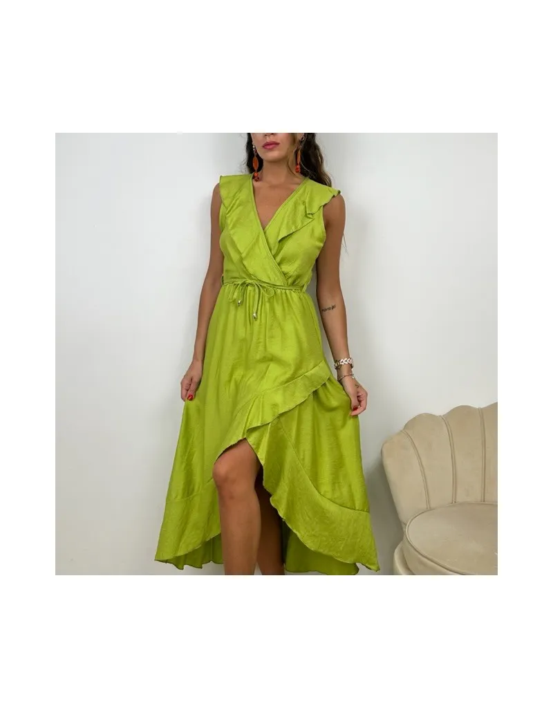 DRESS MIRIAM LIME