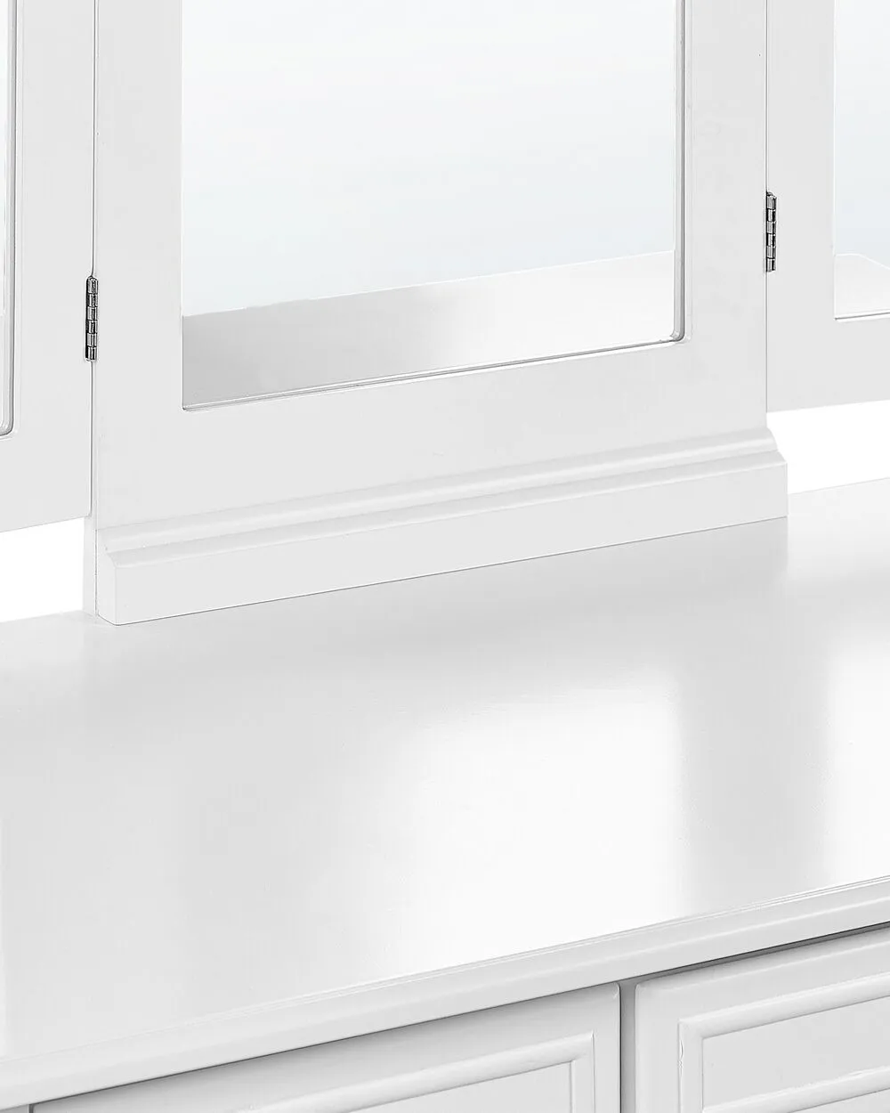 Dressing Table with Mirror and Stool LUMIERE White