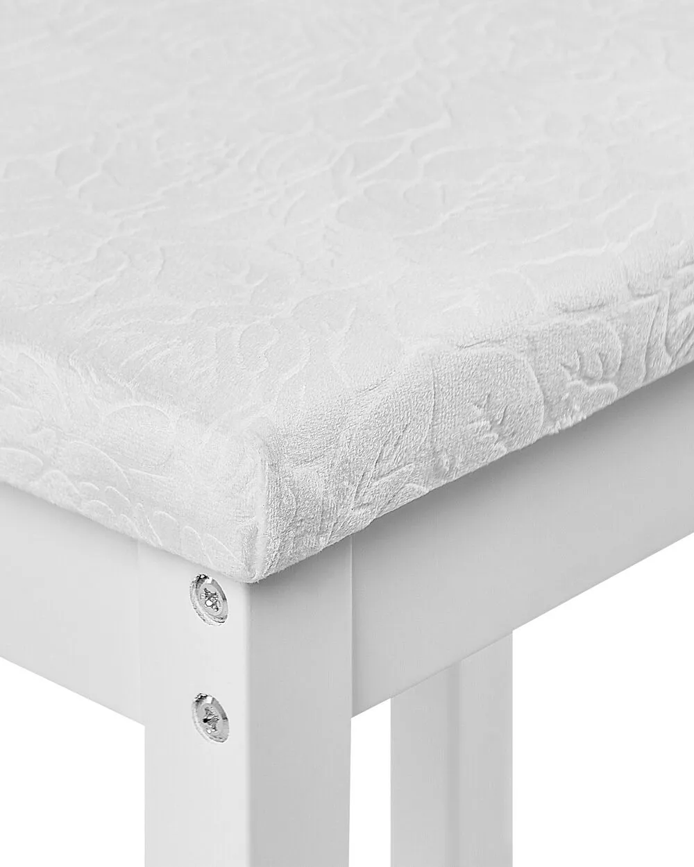 Dressing Table with Mirror and Stool LUMIERE White