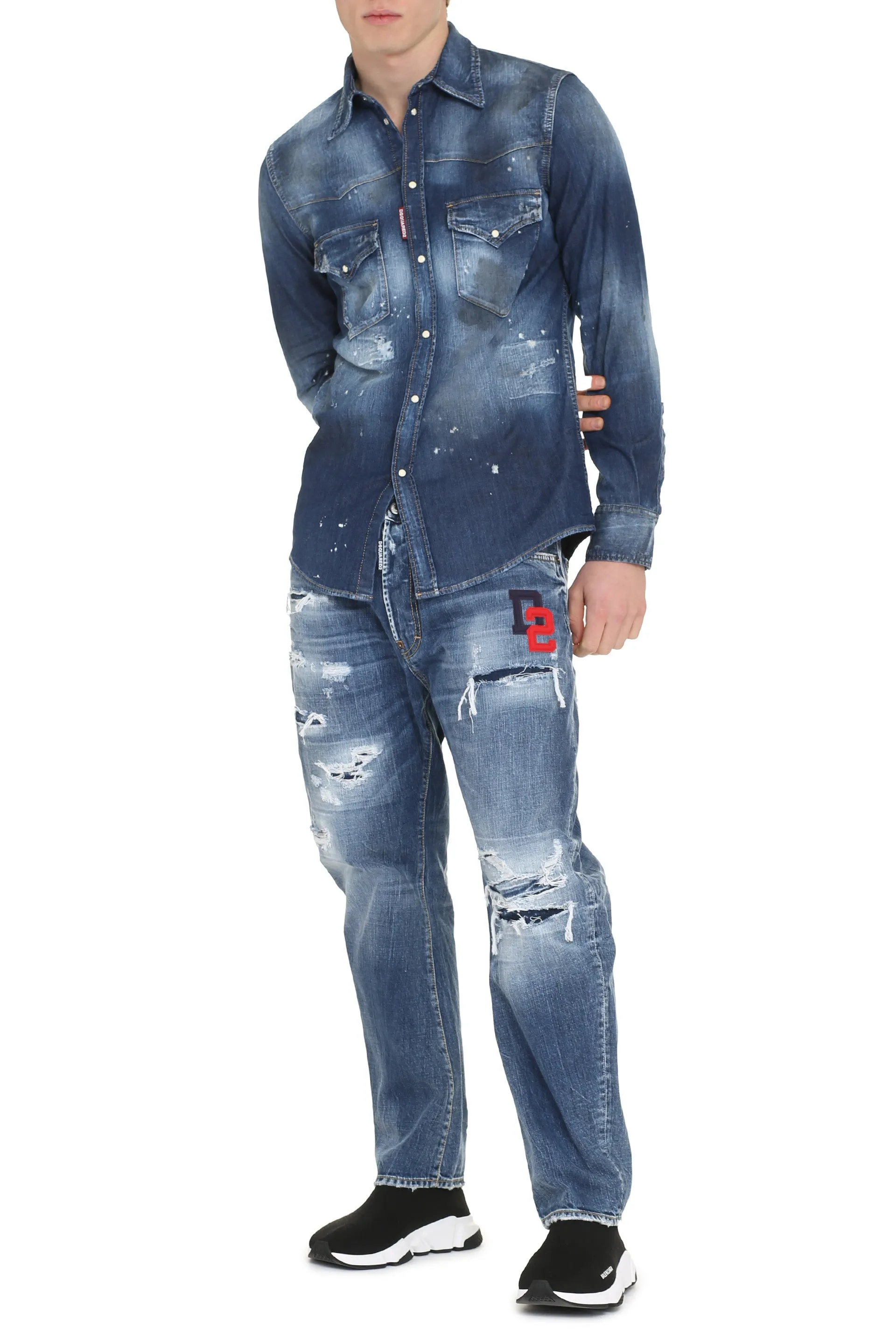 Dsquared2 Camicia Fashion Western in denim