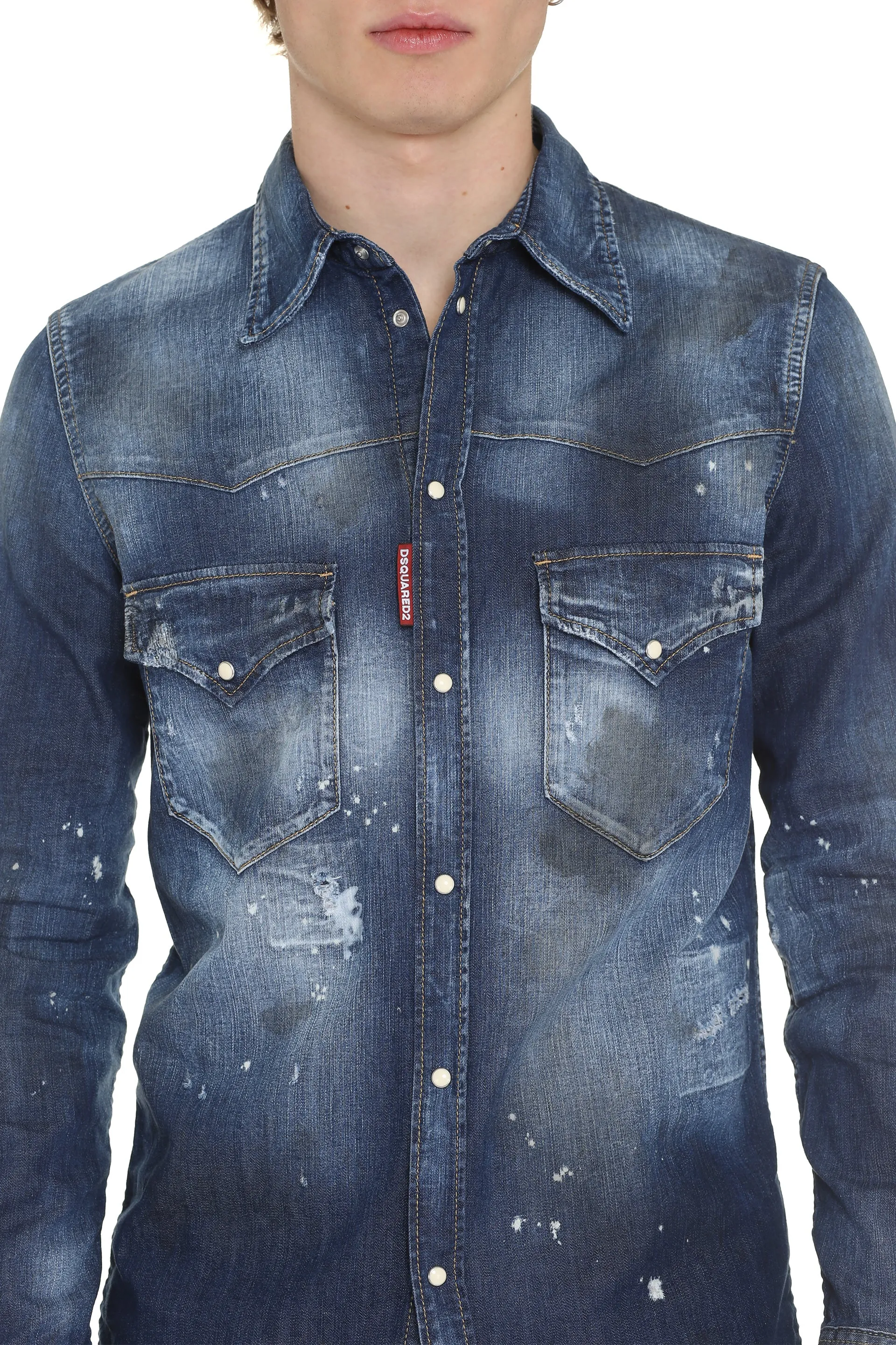 Dsquared2 Camicia Fashion Western in denim