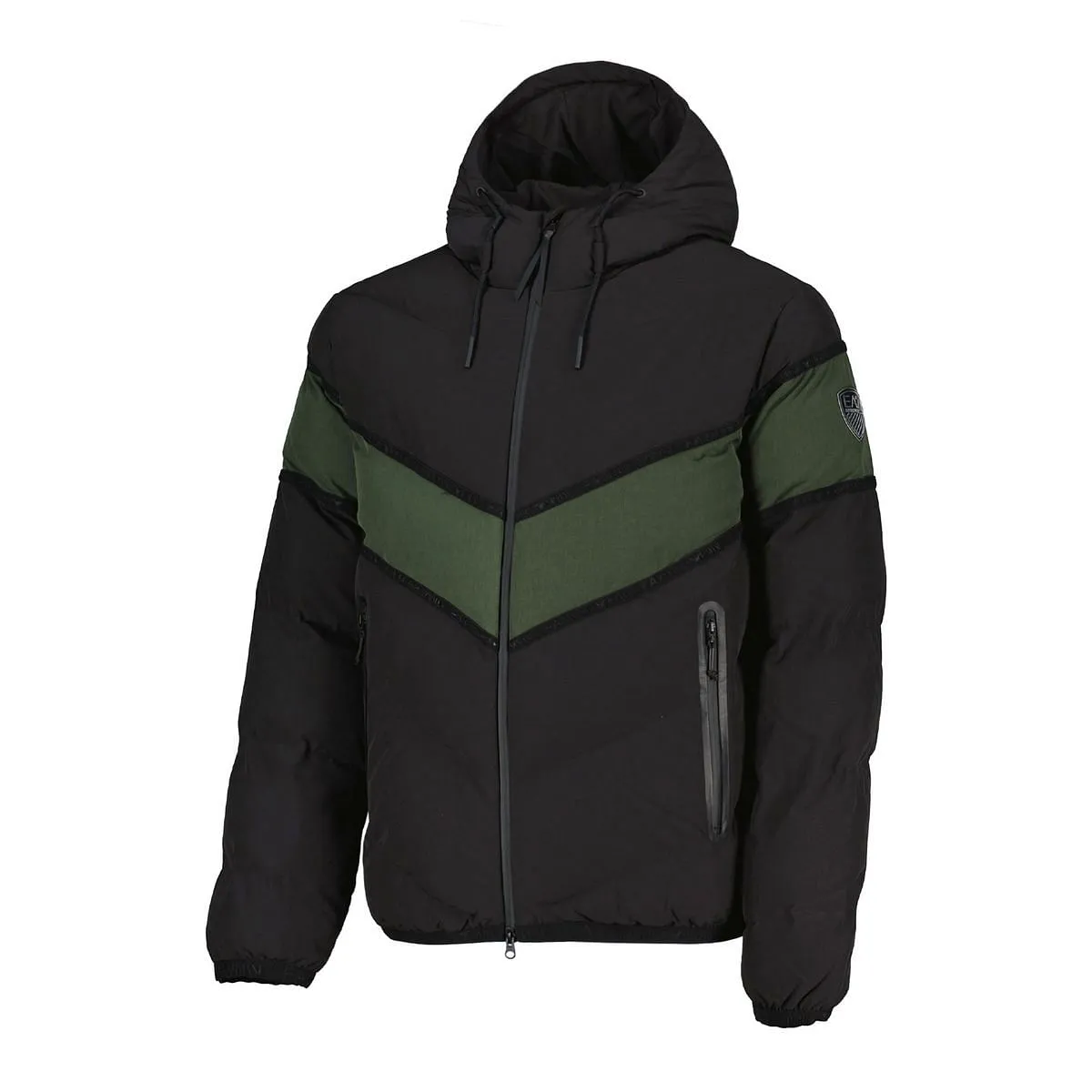      EA7 EMPORIO ARMANI PIUMINO CON CAPPUCCIO ATHTLETIC COLOUR BLOCK  
