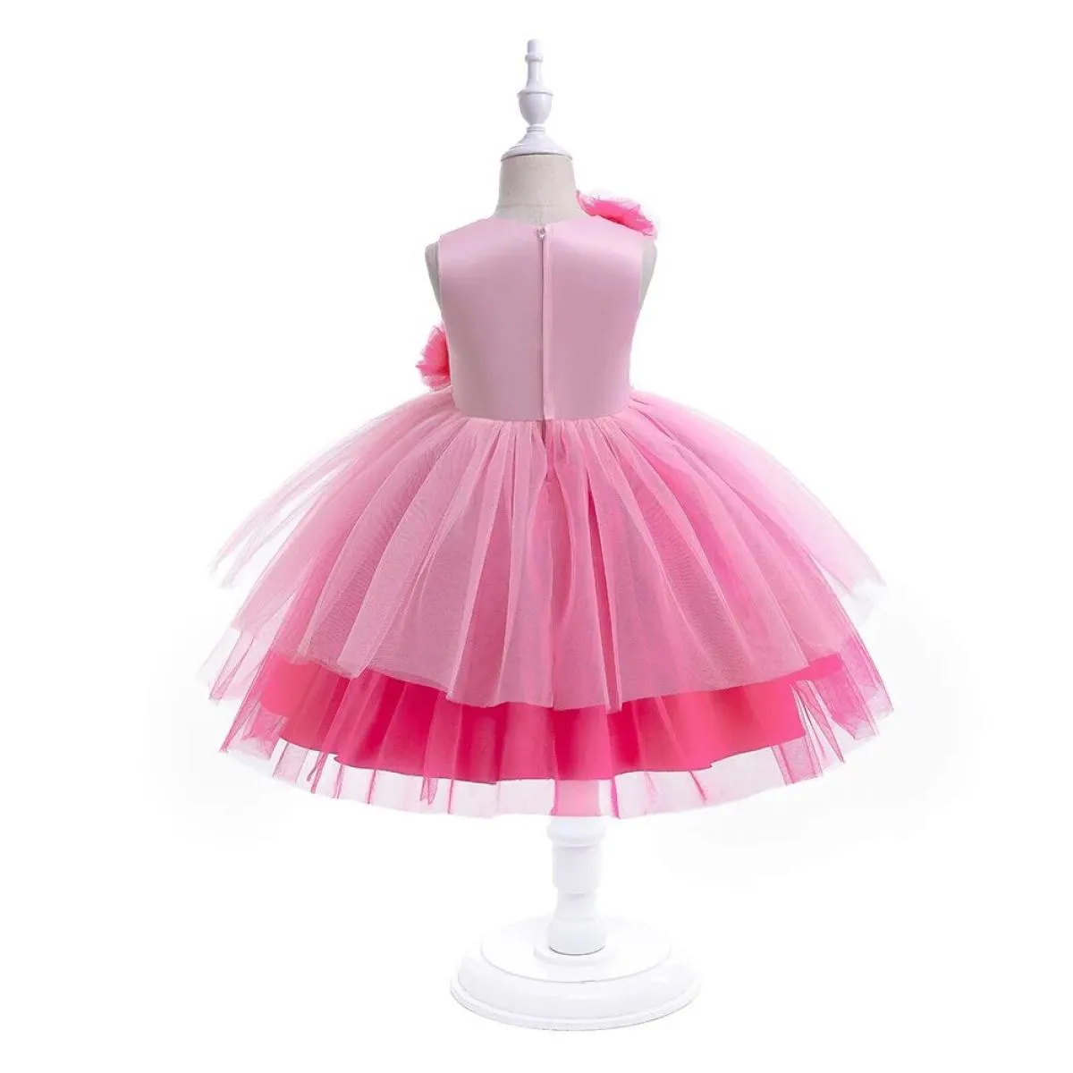 Elegante abito da ragazza di fiori per matrimonio, compleanno, tutù formale, abito da sera di gala per bambini, gilet