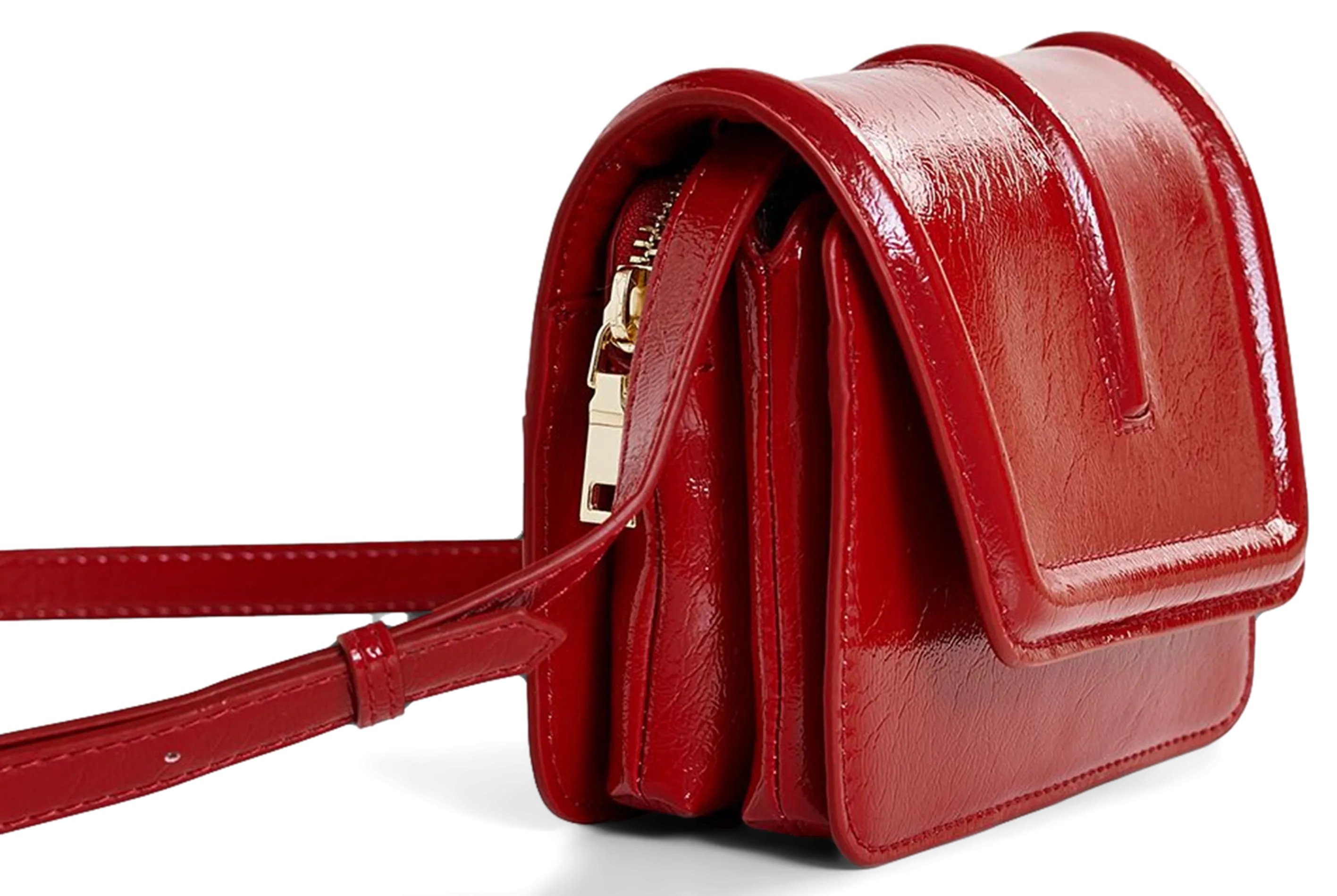 ESSENTIEL ANTWERP   GEENA - Borsa a tracolla in vernice | Rosso