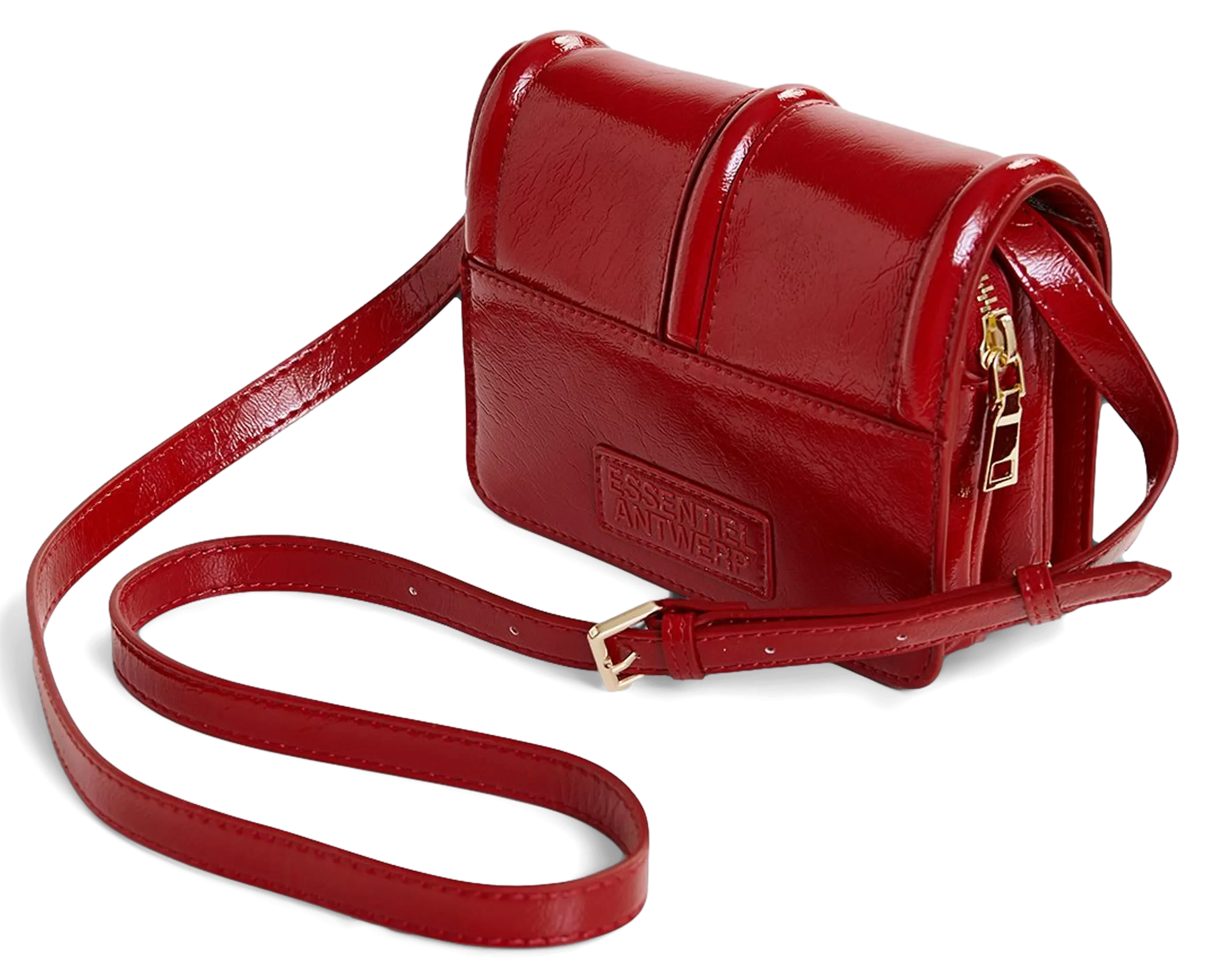  ESSENTIEL ANTWERP   GEENA - Borsa a tracolla in vernice | Rosso