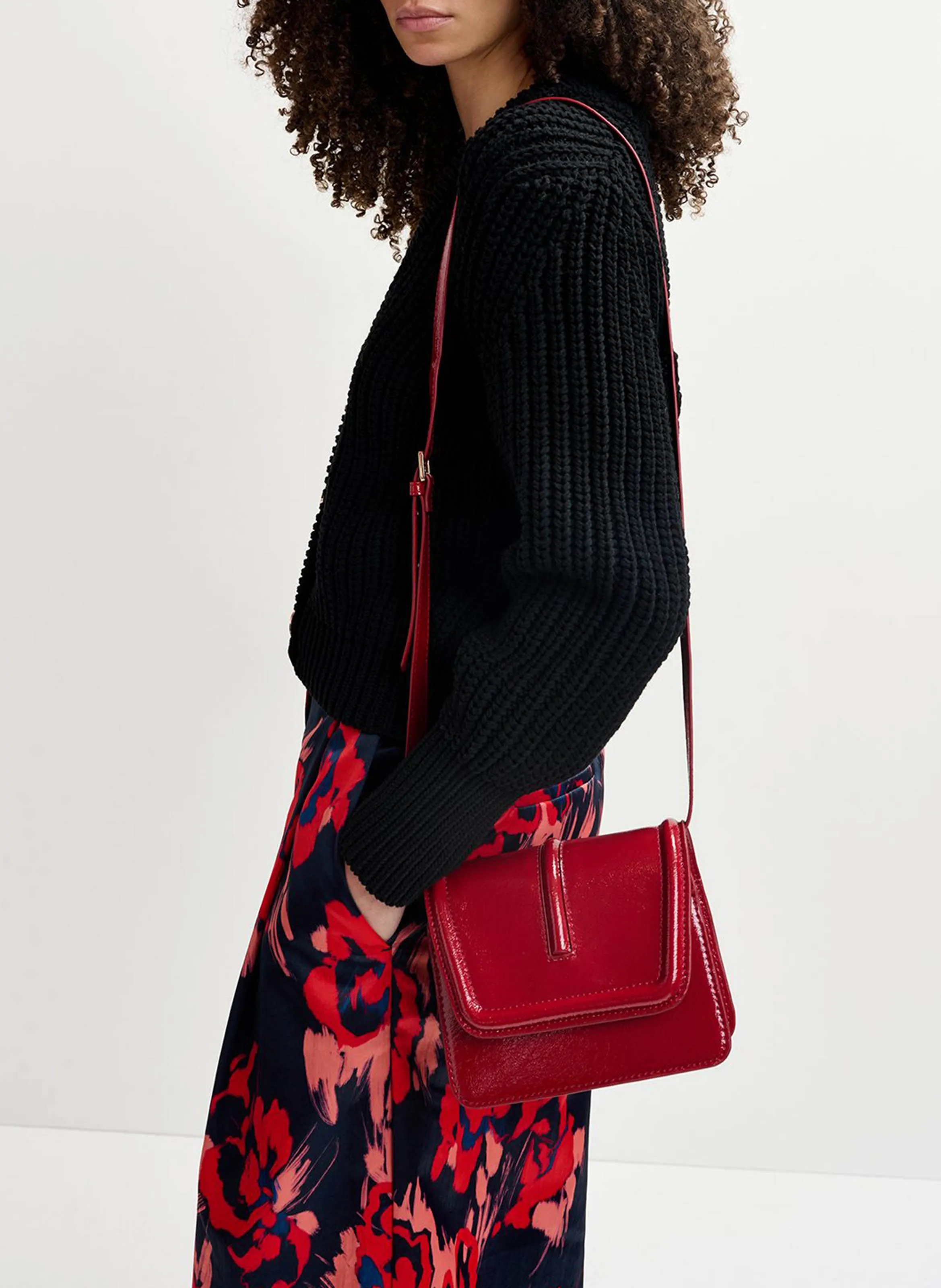  ESSENTIEL ANTWERP   GEENA - Borsa a tracolla in vernice | Rosso