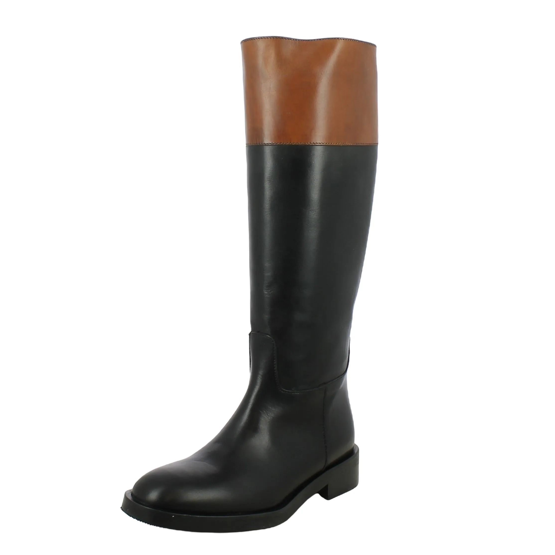 Exton  Stivale alto con fascia cuoio 